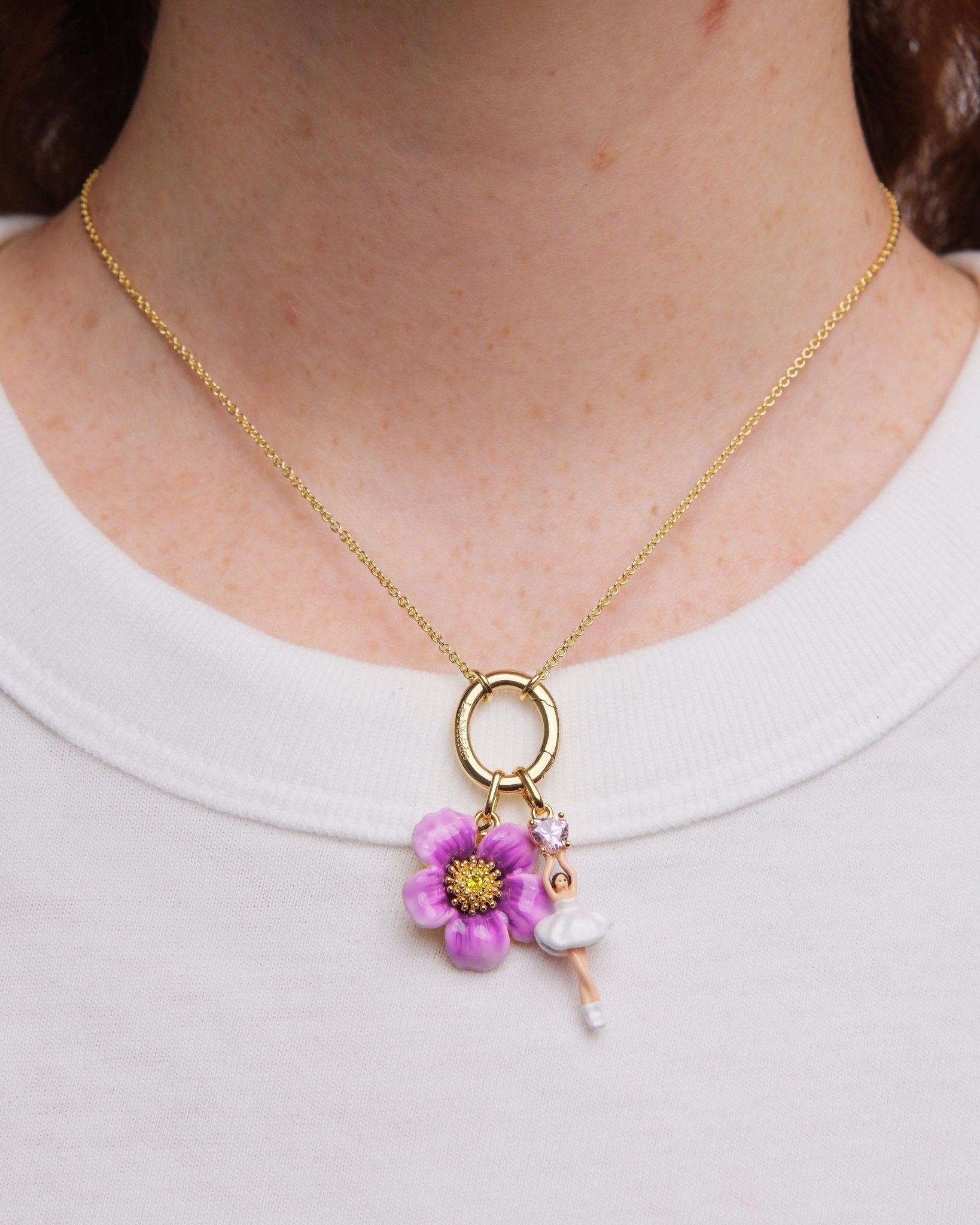 Purple Flower Pendant | AUPE4231 - Les Nereides