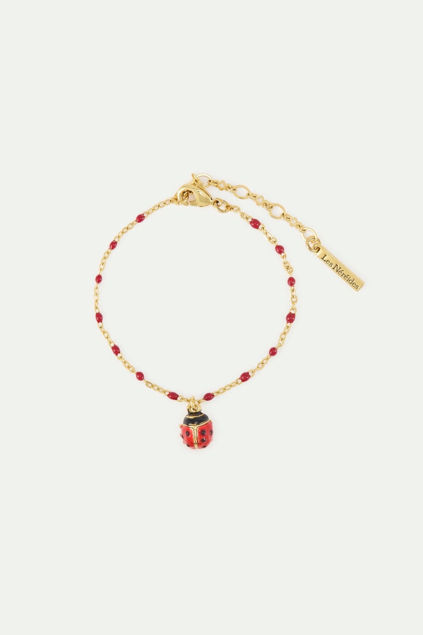 Red And Black Ladybird Fine Bracelet | AXLA2011 - Les Nereides