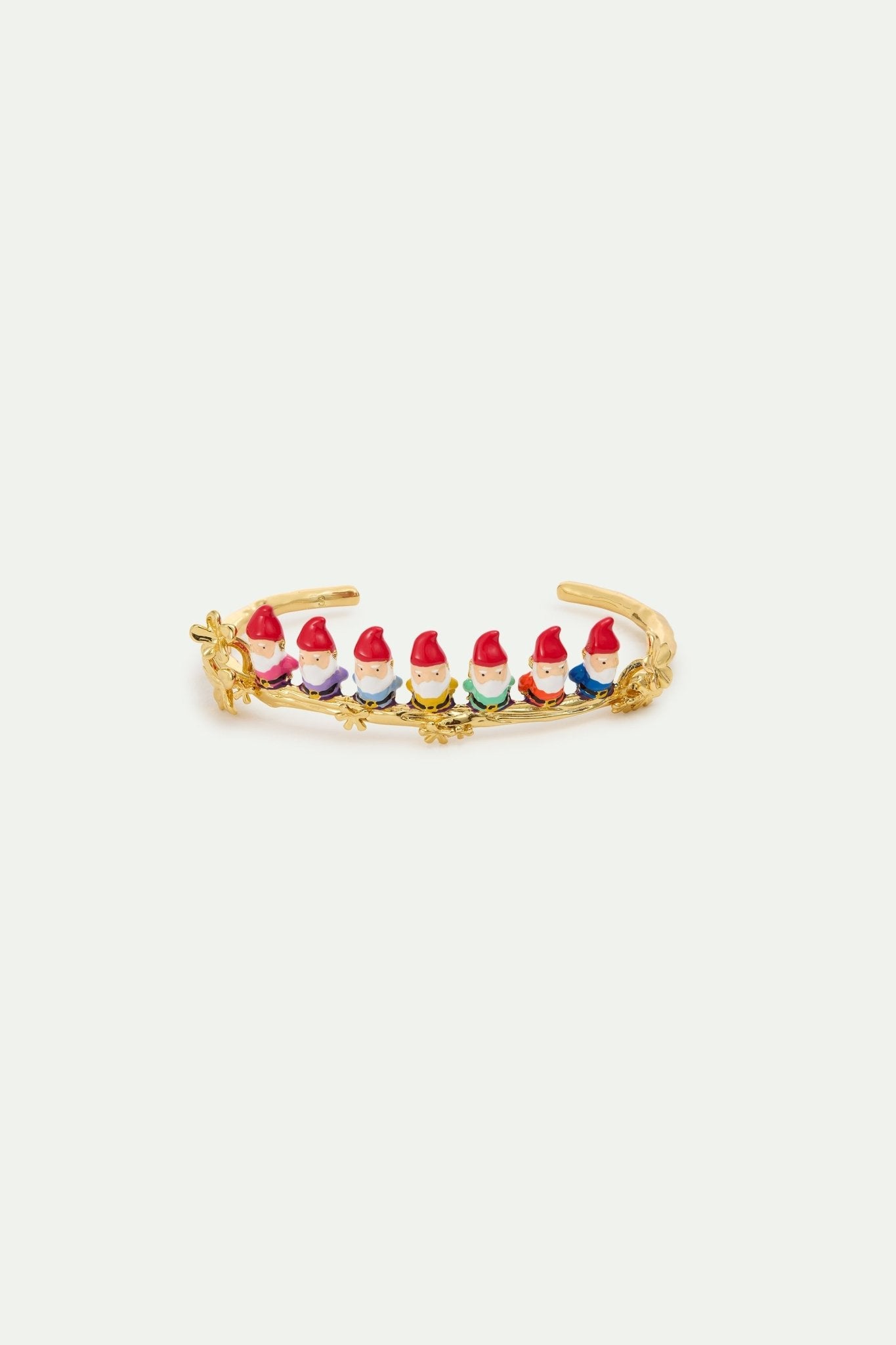 Seven Dwarves And Gold Flower Cuff Bracelet | AYCN2011 - Les Nereides