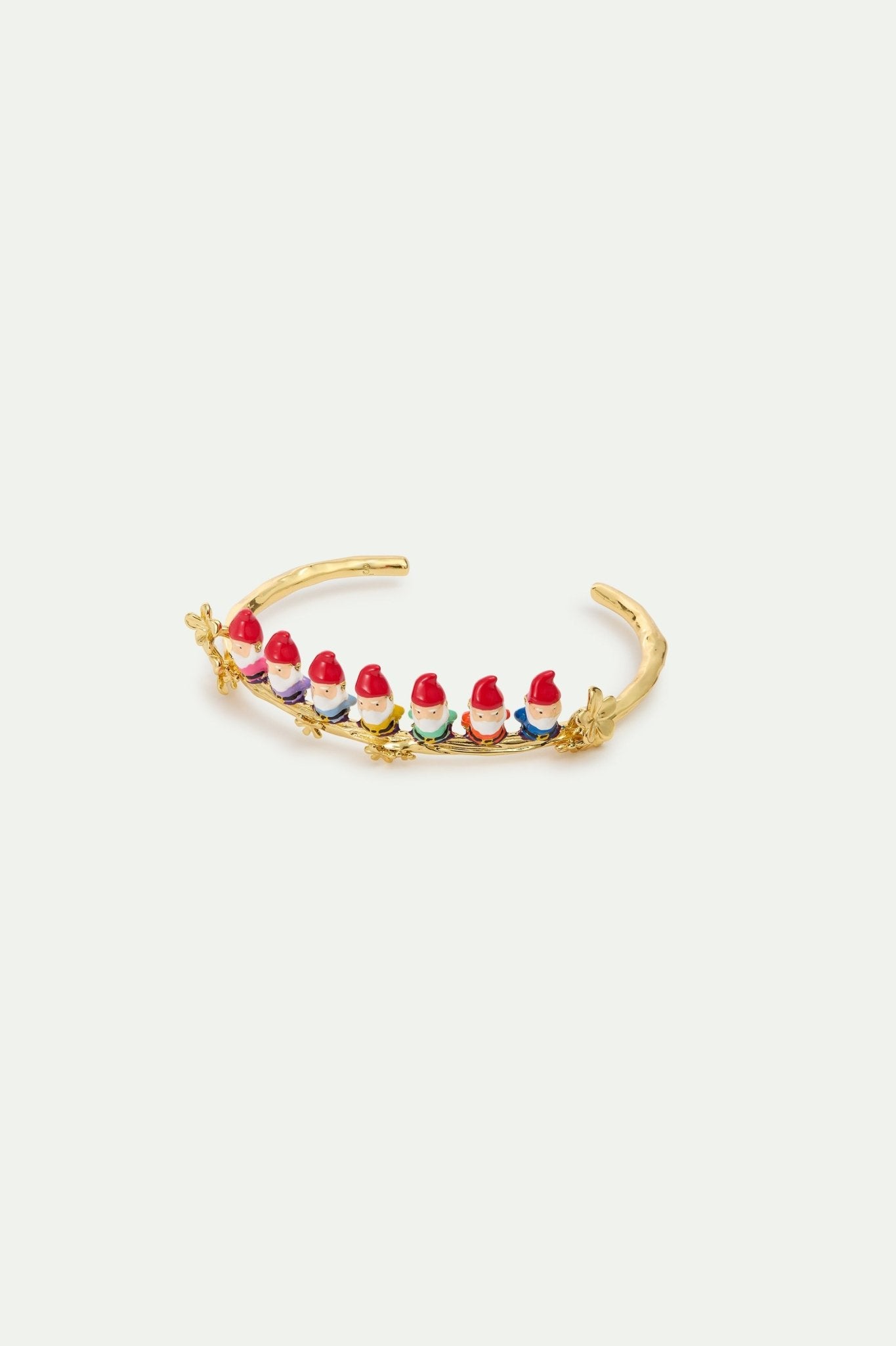 Seven Dwarves And Gold Flower Cuff Bracelet | AYCN2011 - Les Nereides