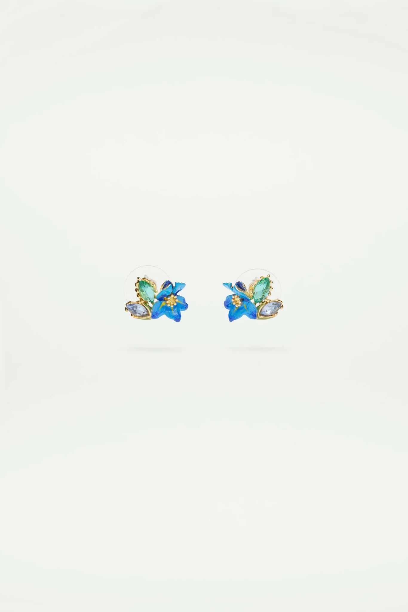 Siberian Iris And Faceted Crystal Earrings | ARIV1062 - Les Nereides Paris