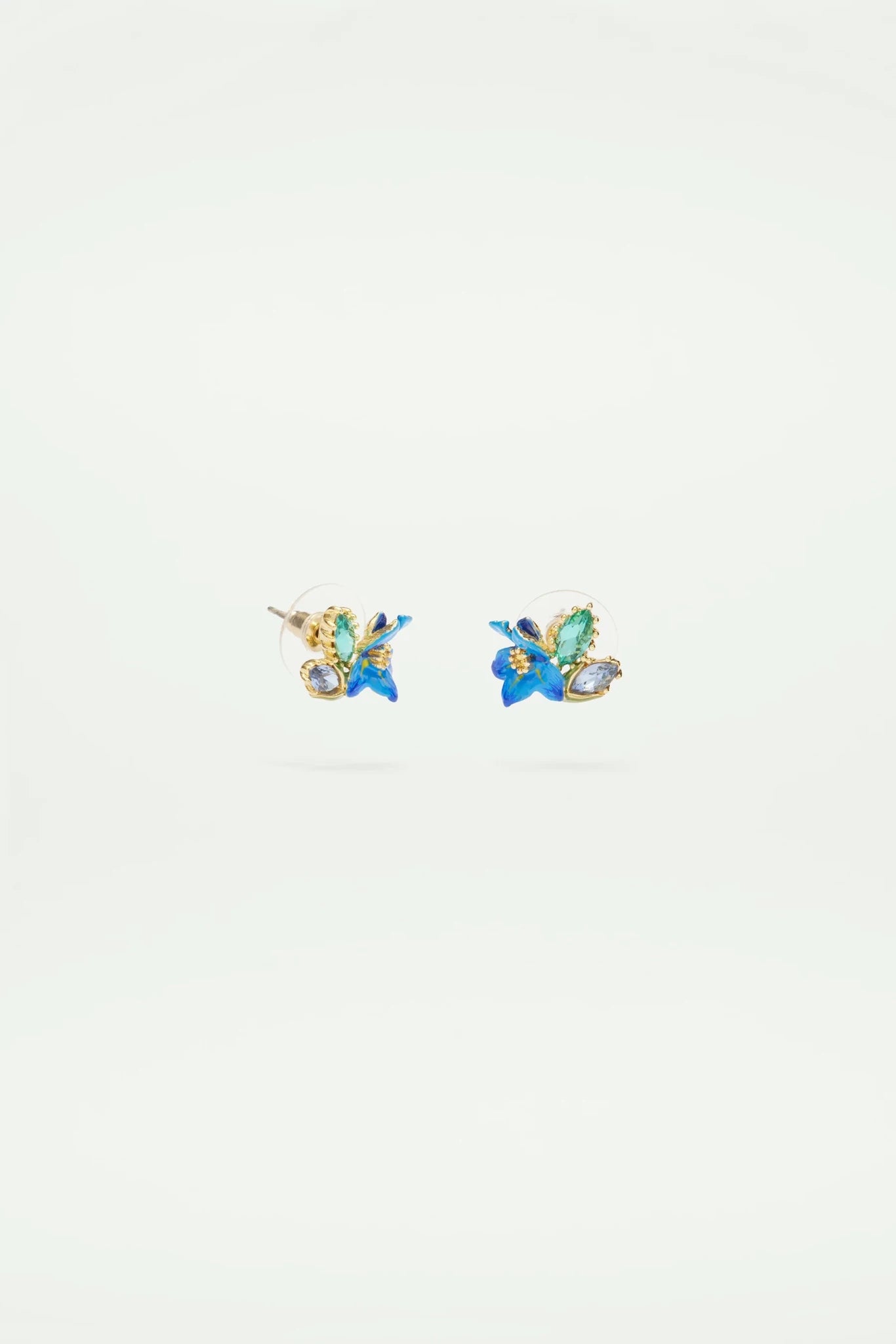 Siberian Iris And Faceted Crystal Earrings | ARIV1062 - Les Nereides Paris