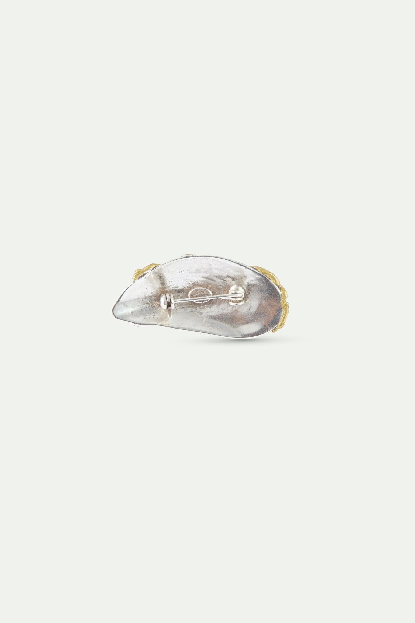 Silver And Gold Mussel Brooch | AXMO5021 - Les Nereides