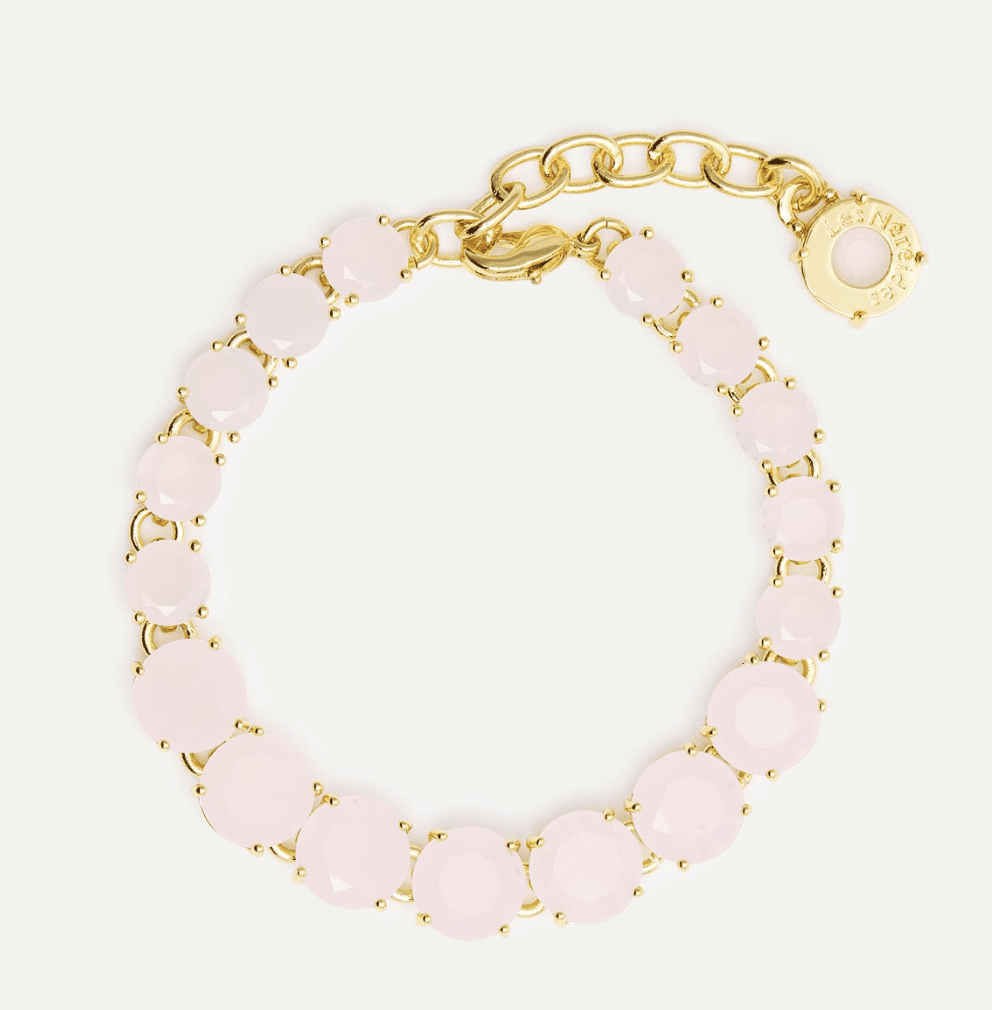 Single Row Diamantine Bracelet With Light Pink Stones | AXLD2521 - Les Nereides