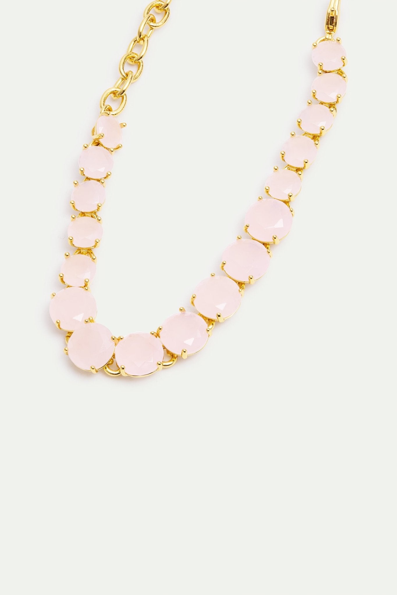 Single Row Diamantine Bracelet With Light Pink Stones | AXLD2521 - Les Nereides