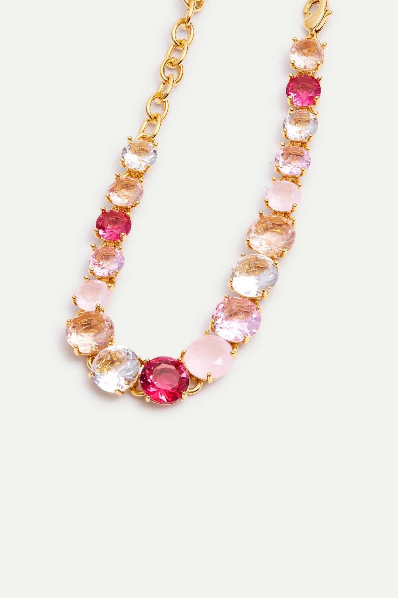 Single Row Diamantine Bracelet With Rosa Centifolia Stones | AXLD2524 - Les Nereides