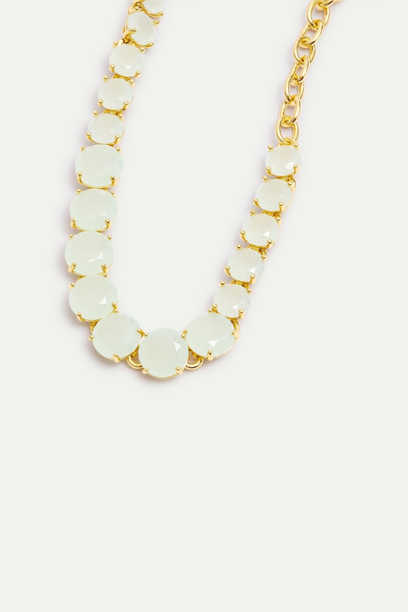 Single Row Diamantine Bracelet With Sea Green Stones | AXLD2522 - Les Nereides
