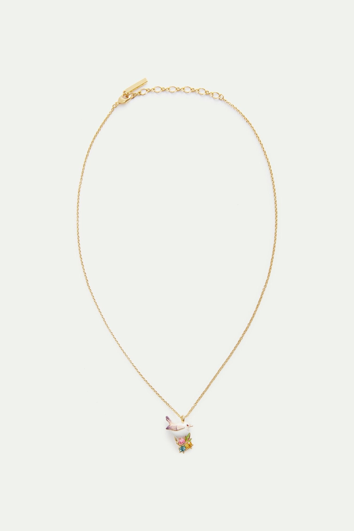 Snow Bunting & Rosebud Necklace | AWBB3031 - Les Nereides