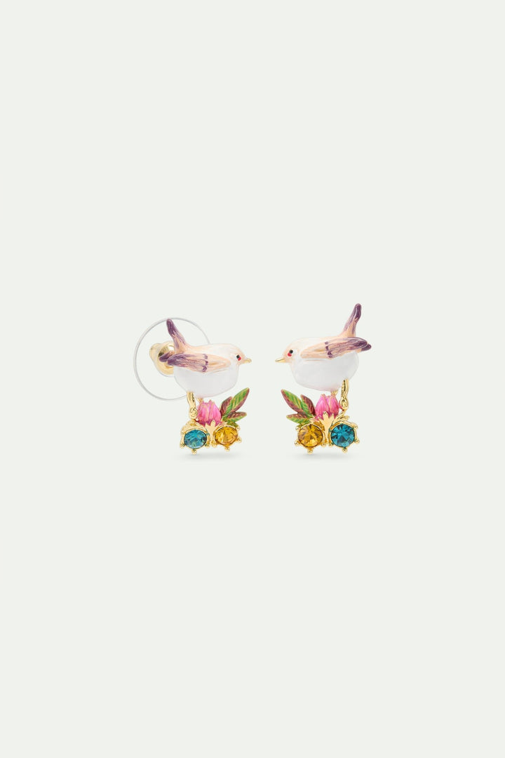 Snow Bunting Sleeper Earrings | AWBB1021 - Les Nereides