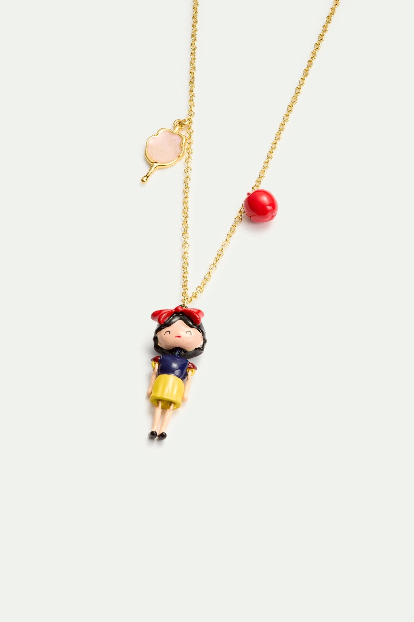 Snow White, apple and mirror pendant necklace | AVPO3031 - Les Nereides