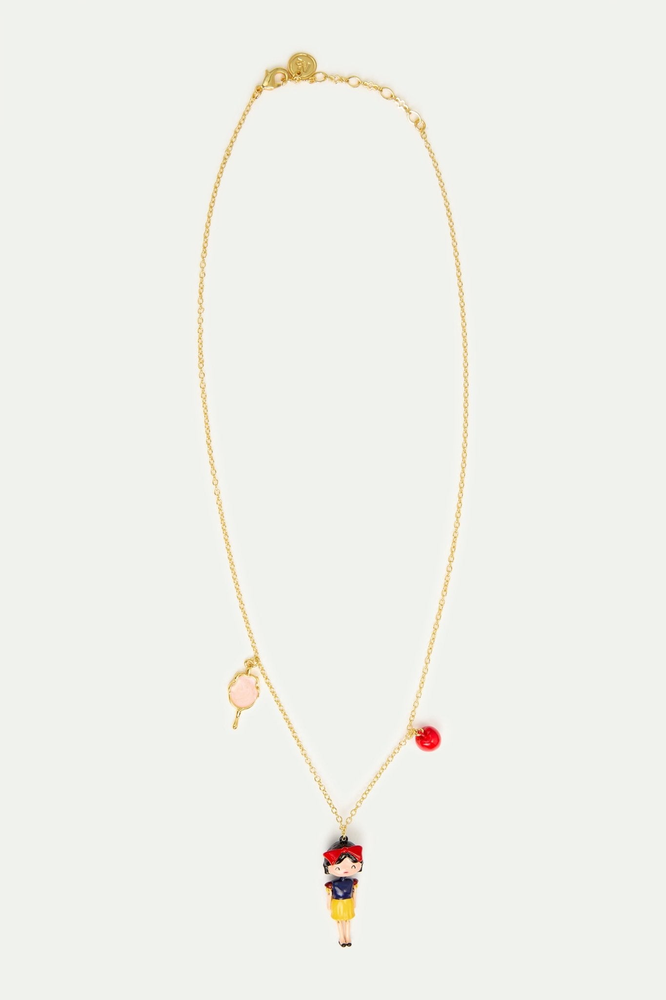 Snow White, apple and mirror pendant necklace | AVPO3031 - Les Nereides