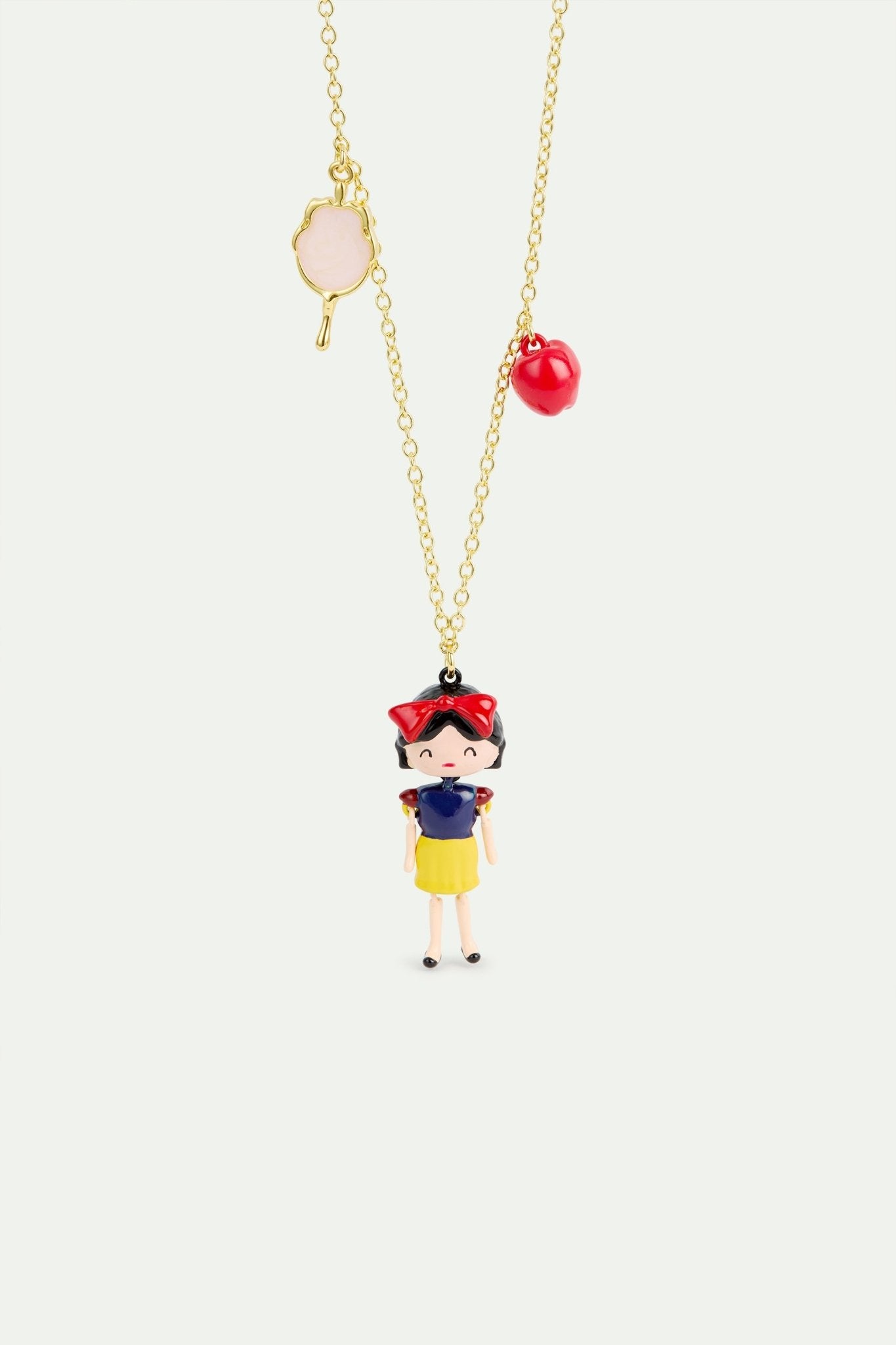 Snow White, apple and mirror pendant necklace | AVPO3031 - Les Nereides