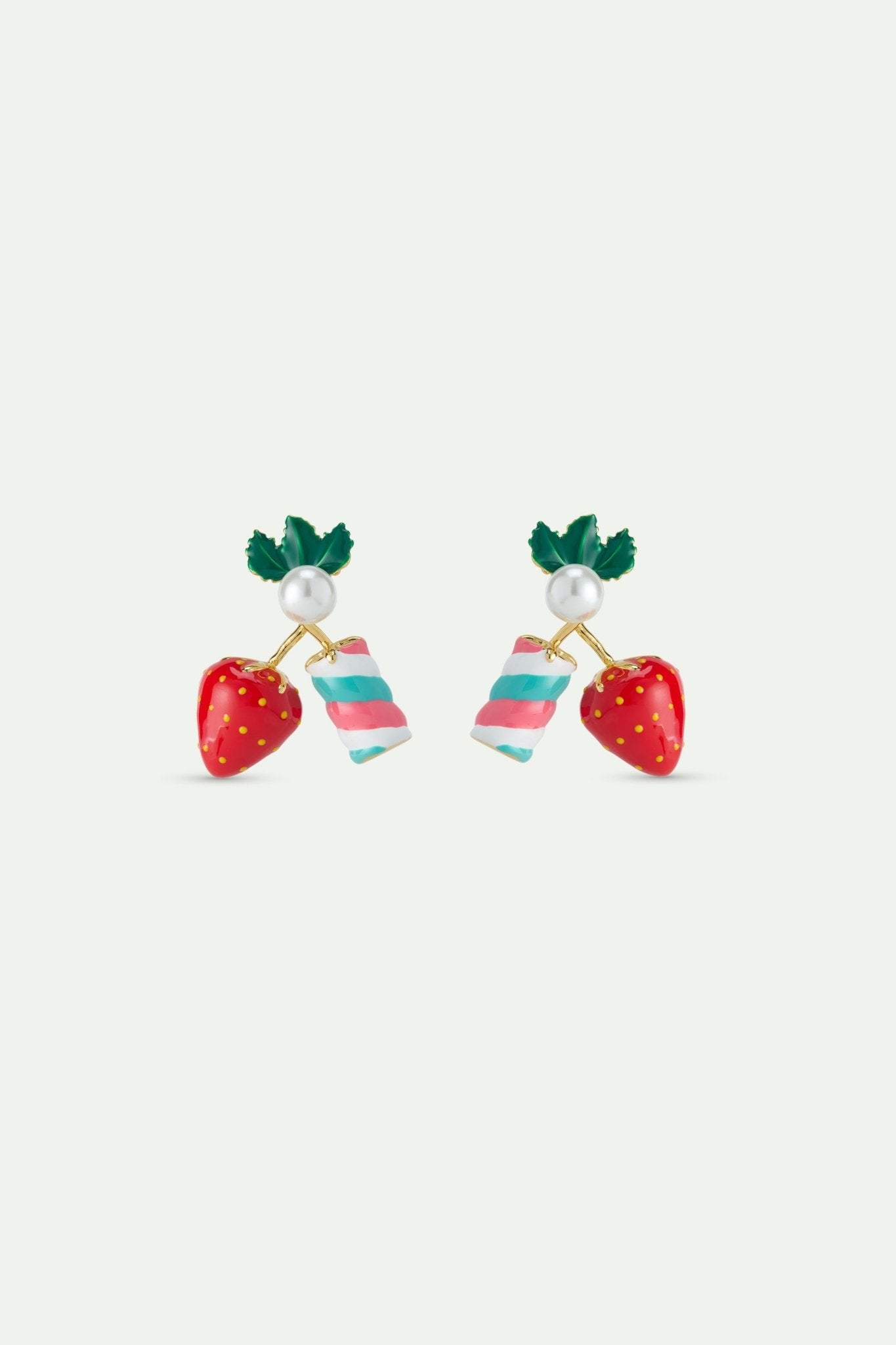 Strawberry And Marshmallow Earrings | AWMC1101 - Les Nereides