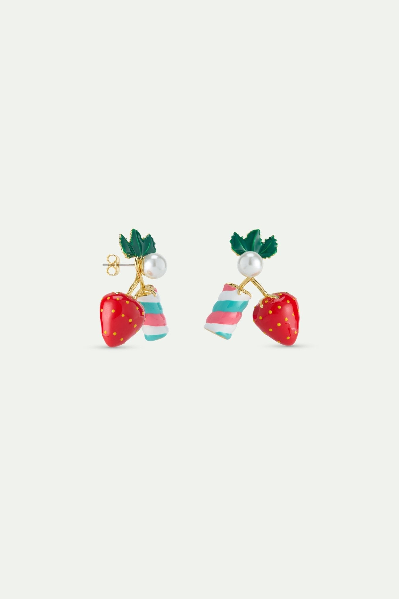 Strawberry And Marshmallow Earrings | AWMC1101 - Les Nereides