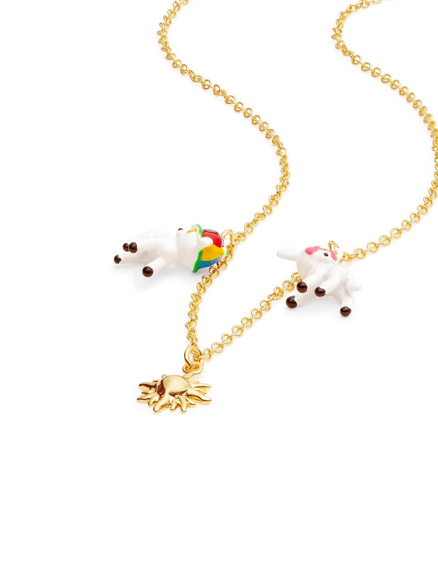 Sun And Lamb Pendant Necklace | AUFC3051 - Les Nereides