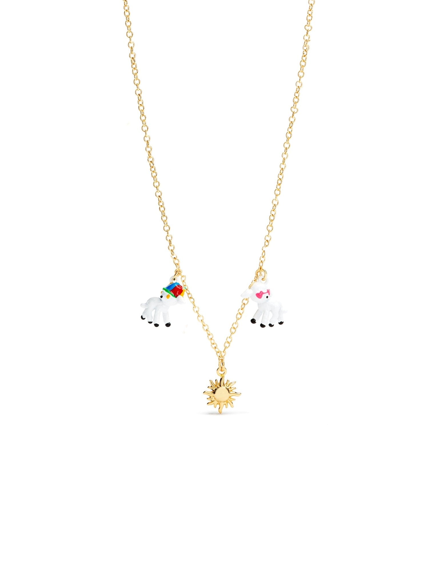 Sun And Lamb Pendant Necklace | AUFC3051 - Les Nereides