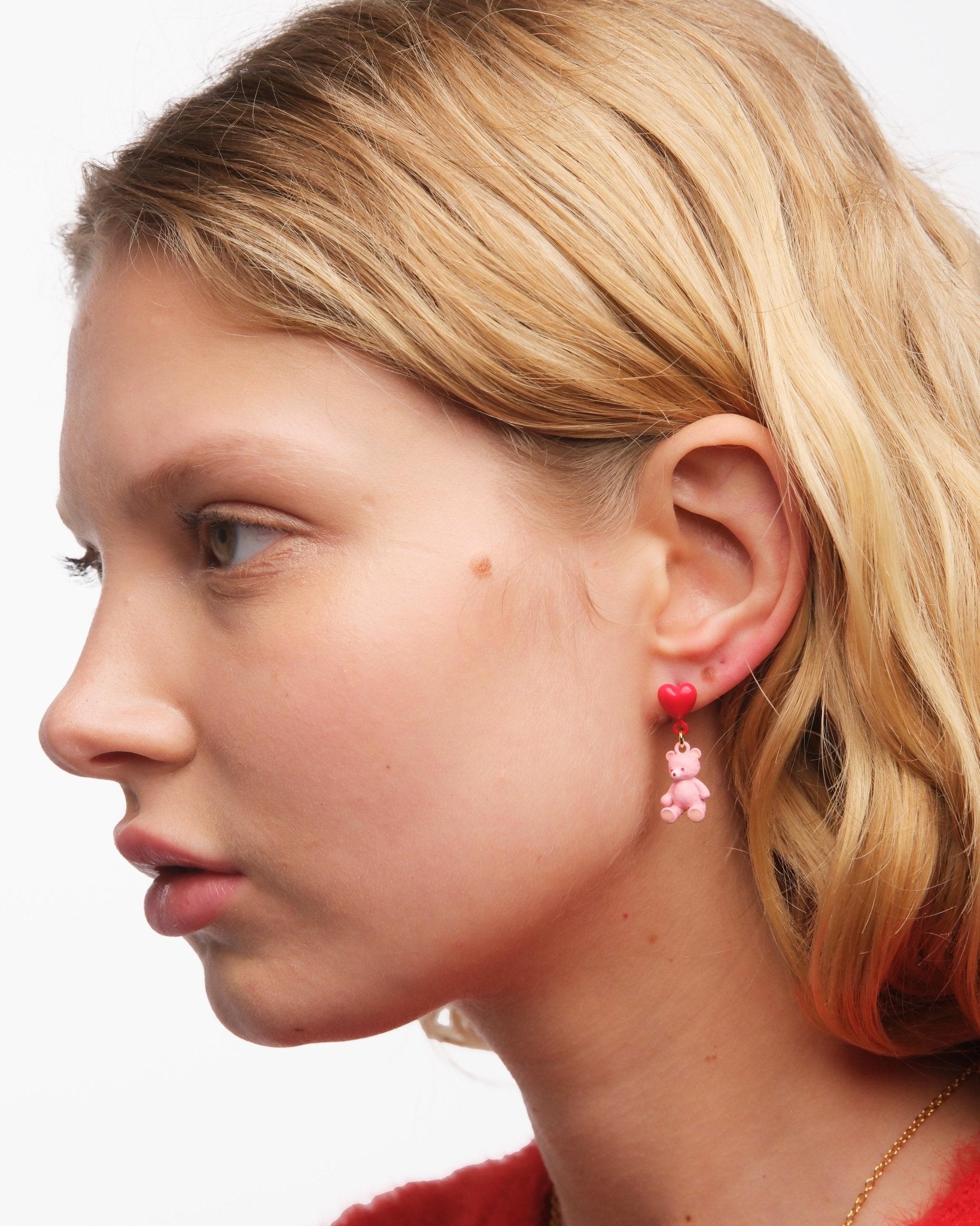 Teddy Bear And Heart Balloon Earrings | AUTO1111 - Les Nereides