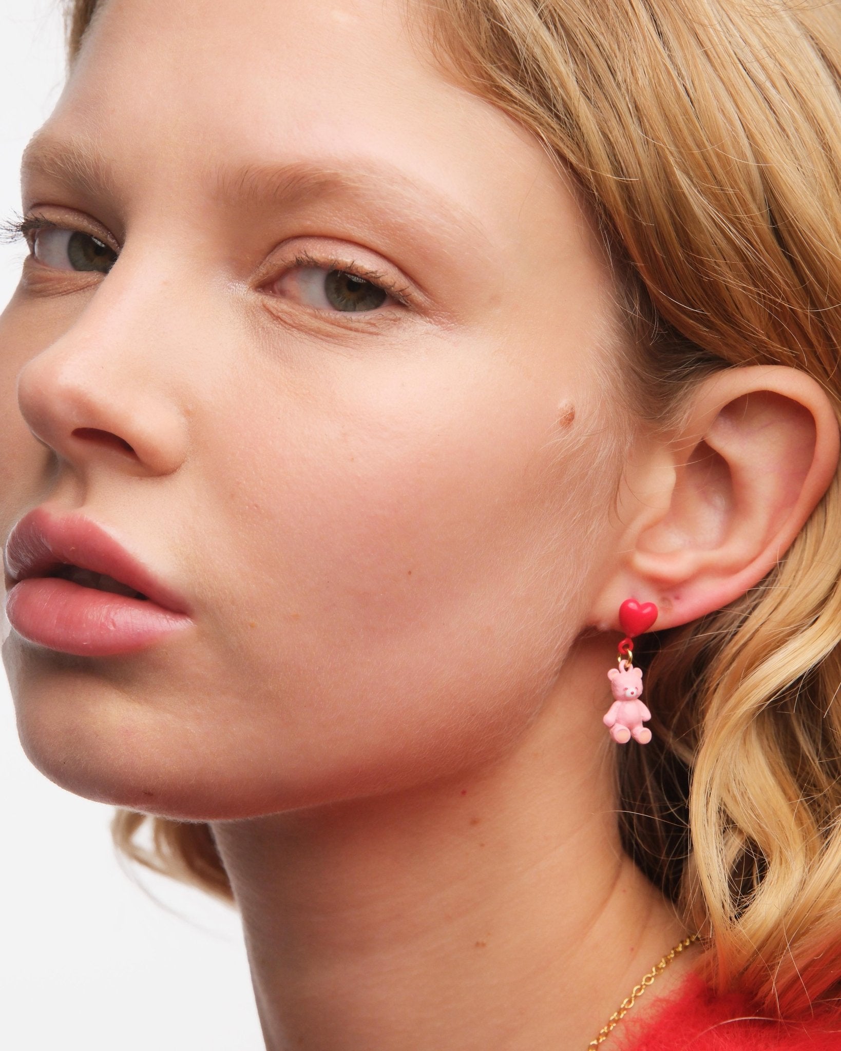 Teddy Bear And Heart Balloon Earrings | AUTO1111 - Les Nereides