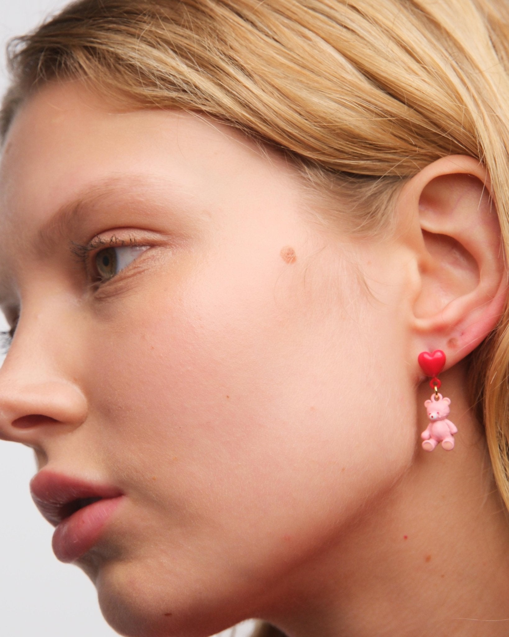 Teddy Bear And Heart Balloon Earrings | AUTO1111 - Les Nereides