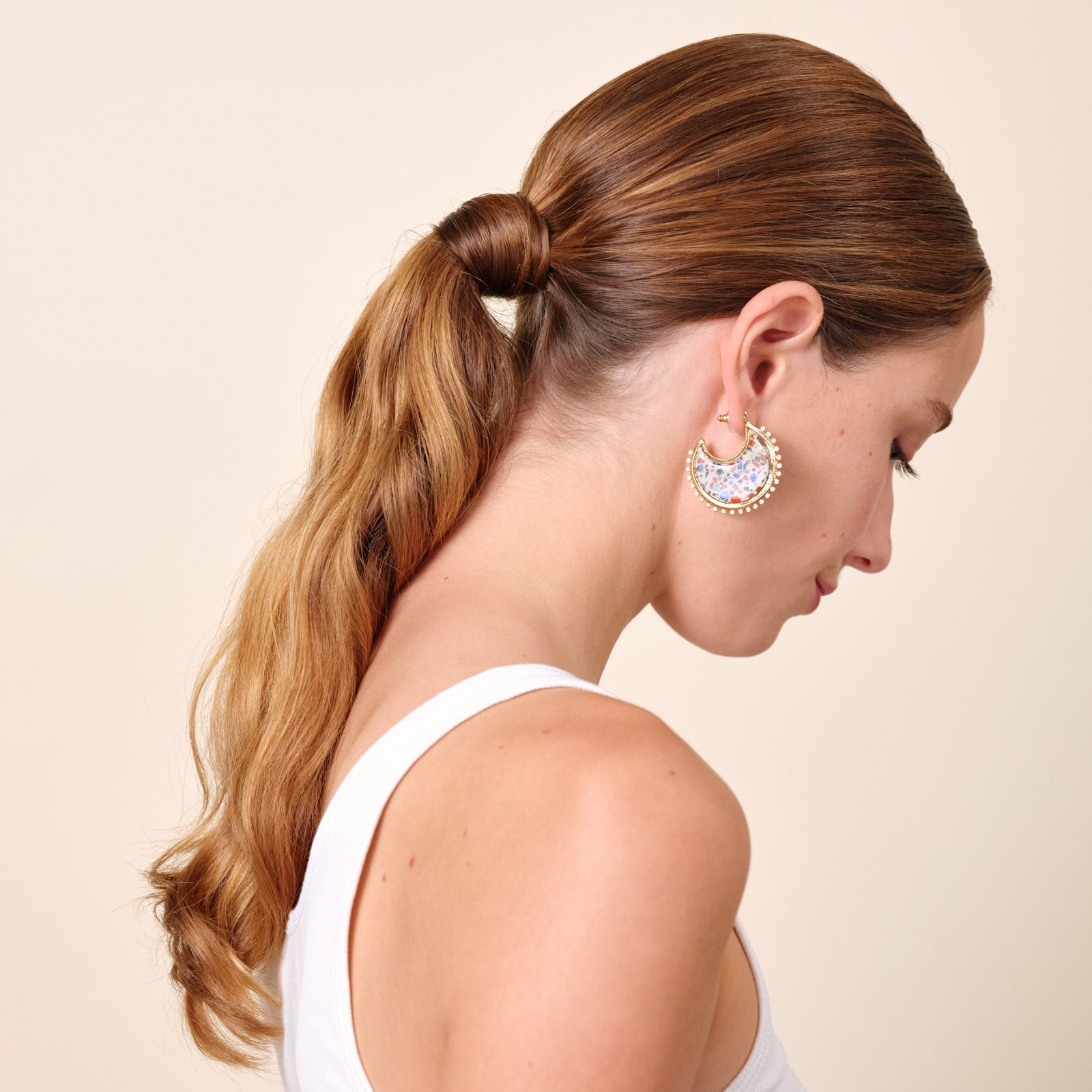 Terrazzo Hoop Earrings | ATVE1101 - Les Nereides