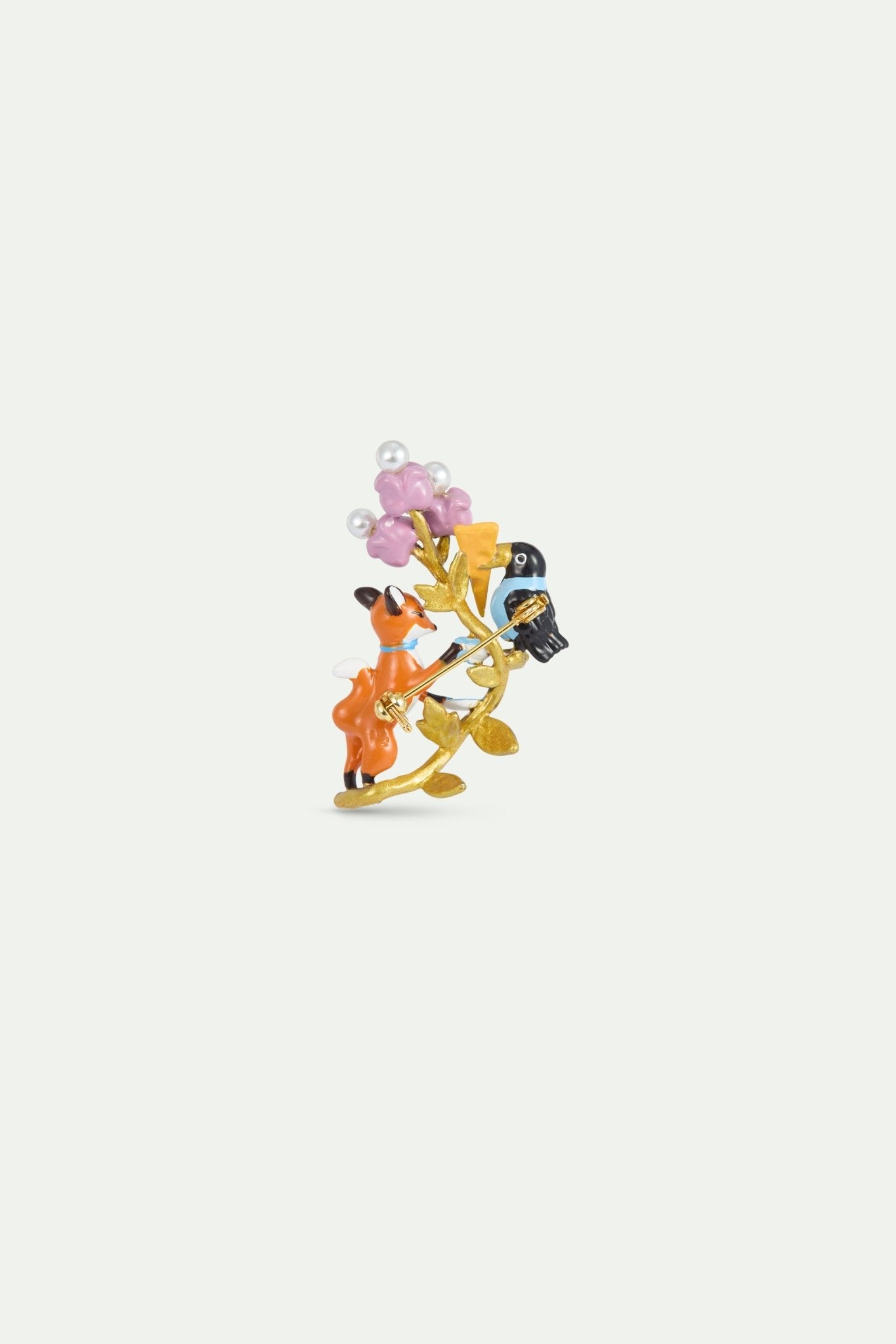 The Crow And The Fox Brooch | AXFB5011 - Les Nereides