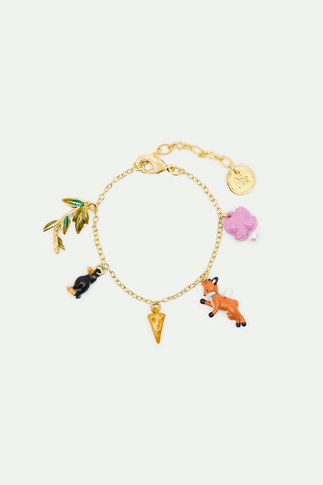 Thin Charm Bracelet: The Crow And The Fox | AXFB2011 - Les Nereides