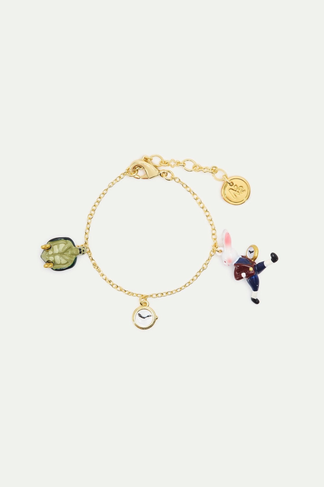 Thin Charm Bracelet: The Hare And The Tortoise | AXFB2031 - Les Nereides