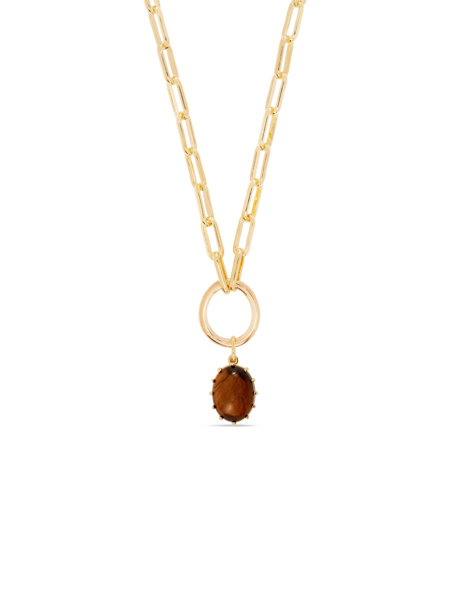 Tiger Eye Stone Pendant | AUPE4261 - Les Nereides