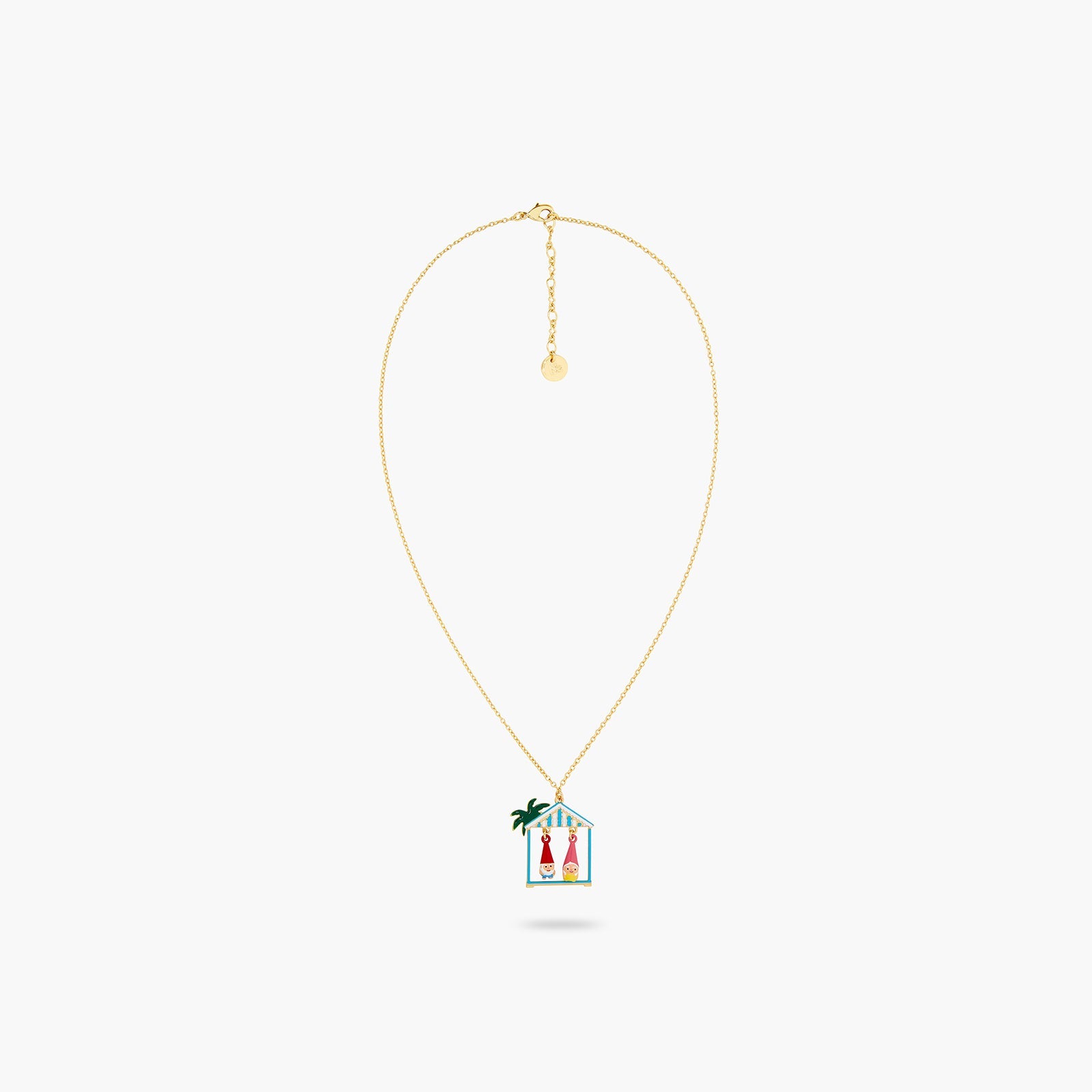 Toadstool Family Couple And Beach Hut Pendant Necklace | ATCP3081 - Les Nereides