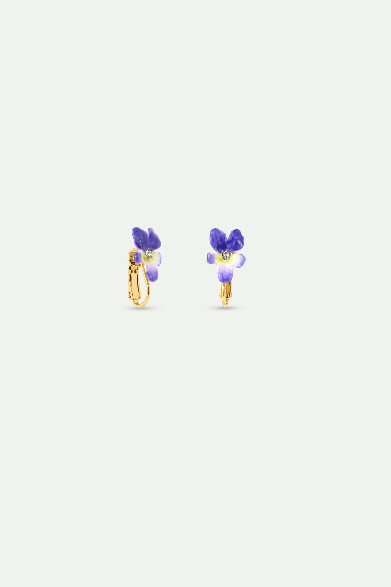 Violet And Faceted Crystal Earrings | AYCV1031 - Les Nereides
