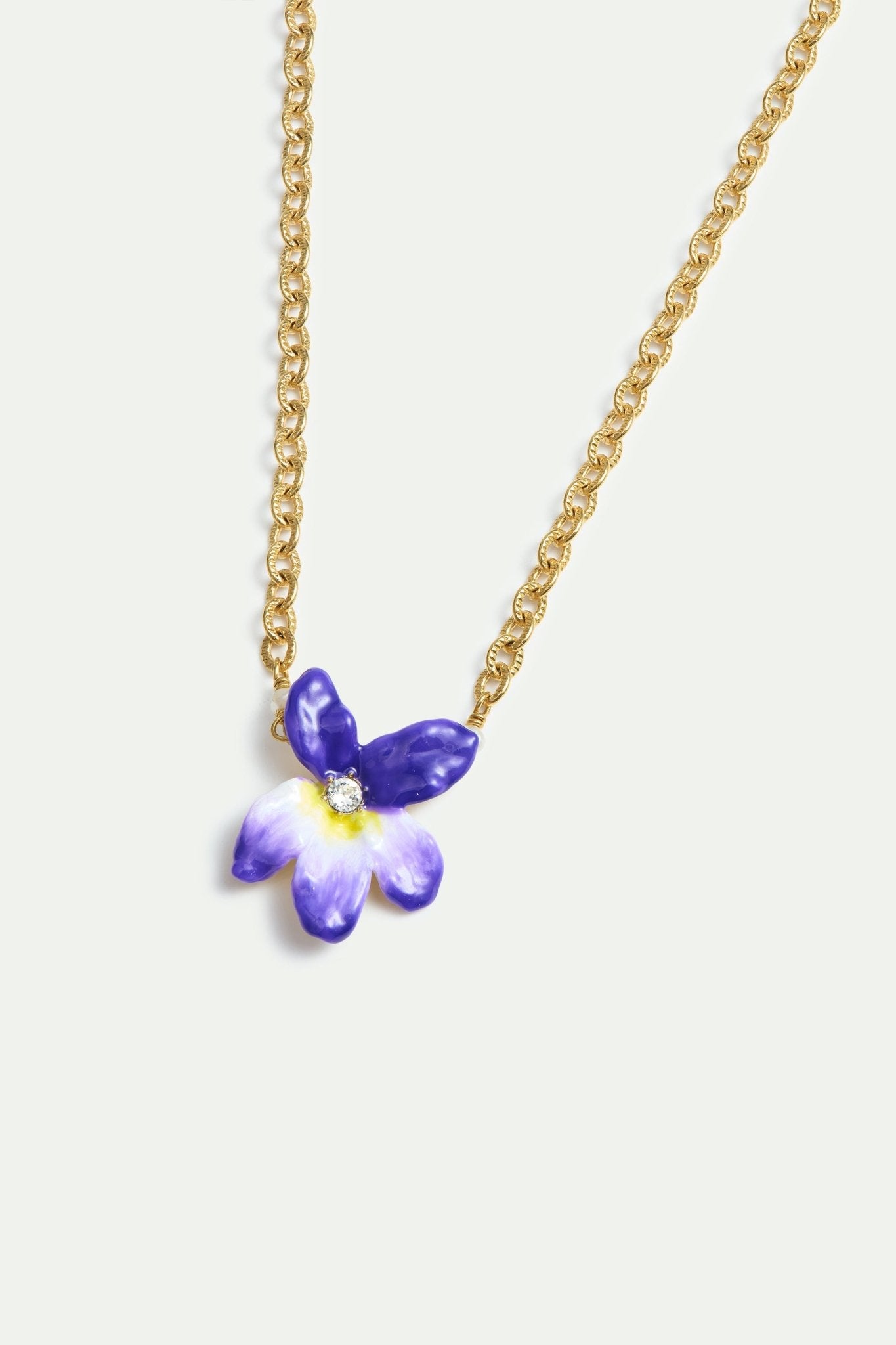 Violet And Faceted Crystal Necklace | AYCV3021 - Les Nereides