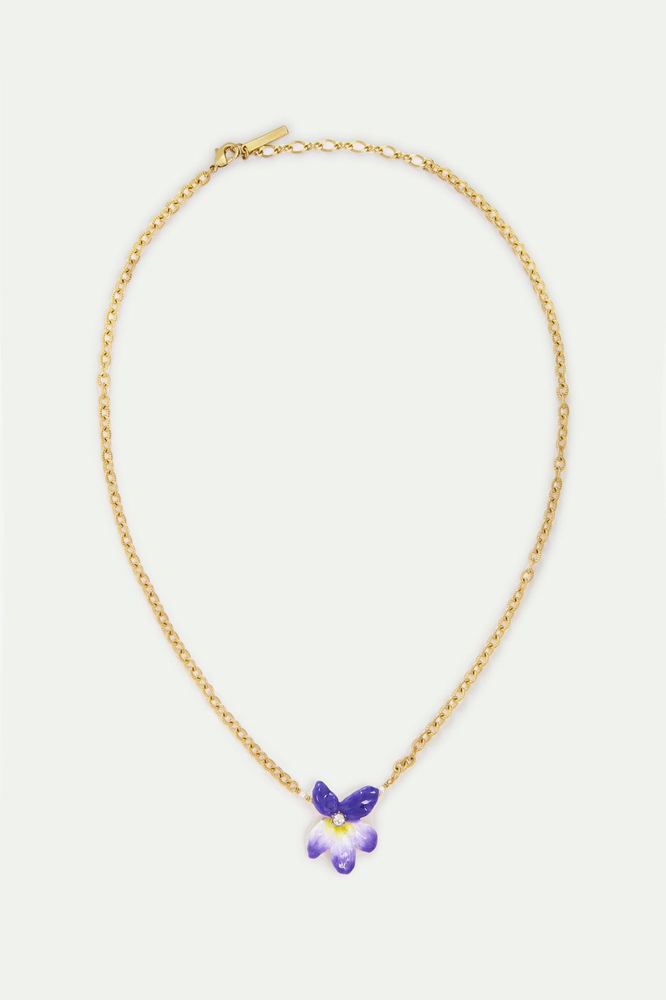 Violet And Faceted Crystal Necklace | AYCV3021 - Les Nereides