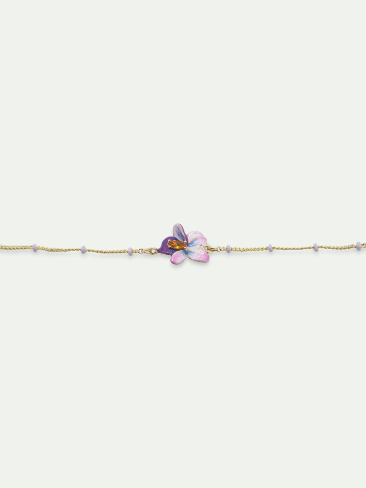 Violet flower beaded fine bracelet | AVVE2021 - Les Nereides