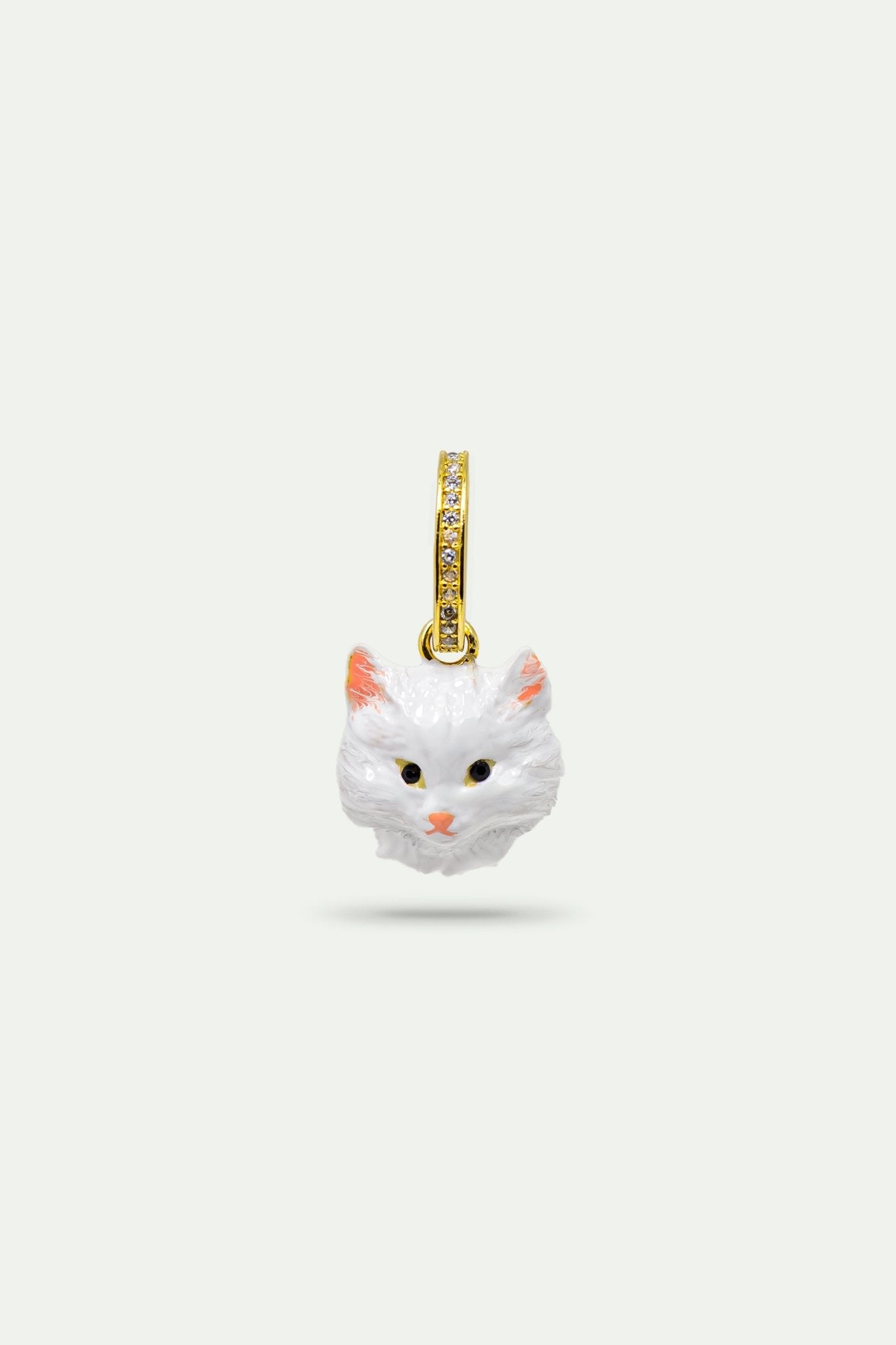 White Cat Pendant, Fertility And Affection | AVPE4141 - Les Nereides