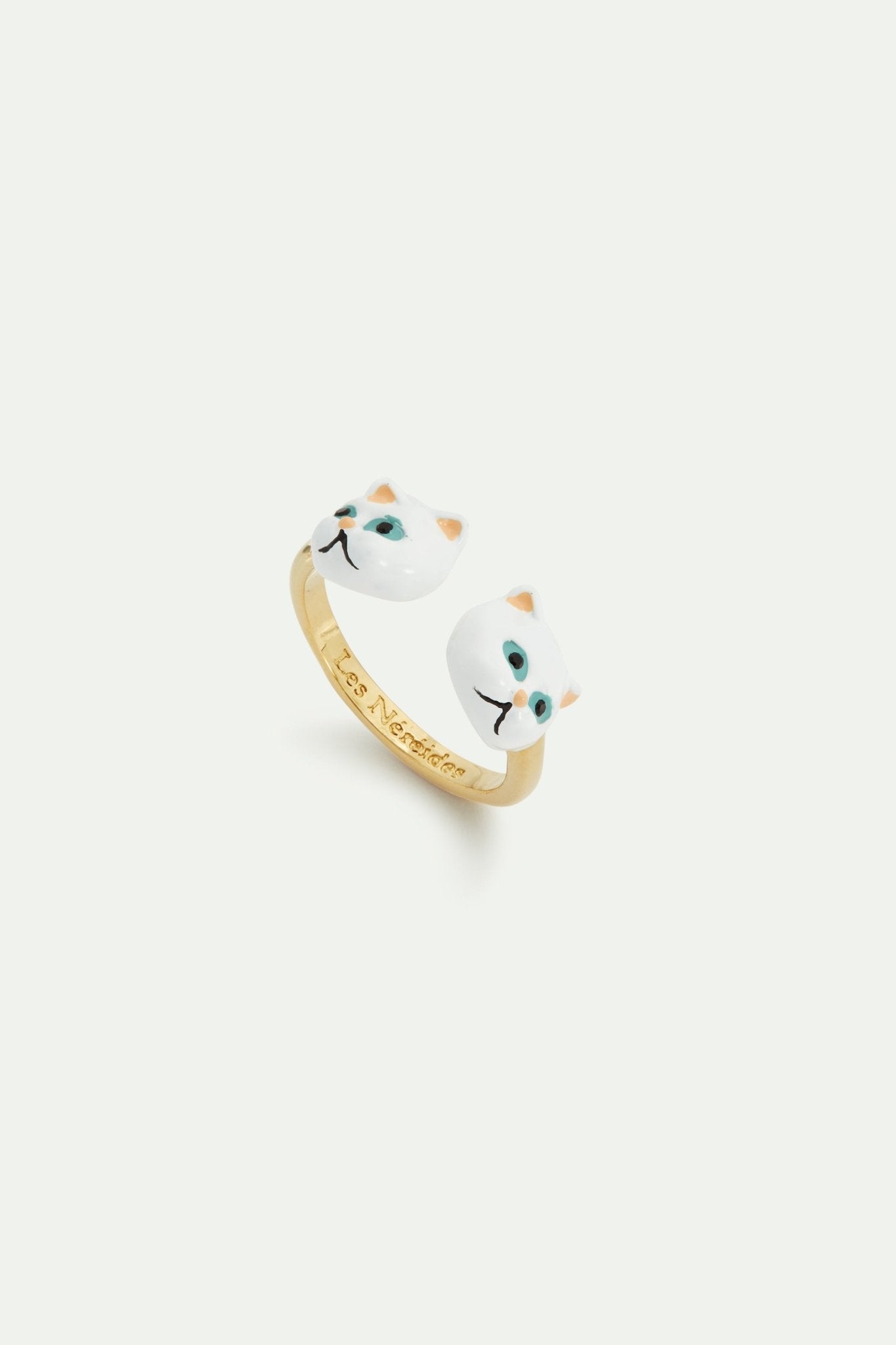 White cats adjustable ring | AVLA6021 - Les Nereides