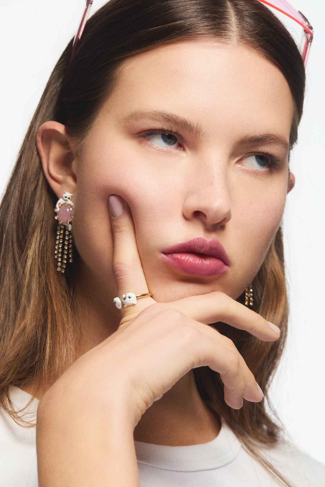 White cats adjustable ring | AVLA6021 - Les Nereides
