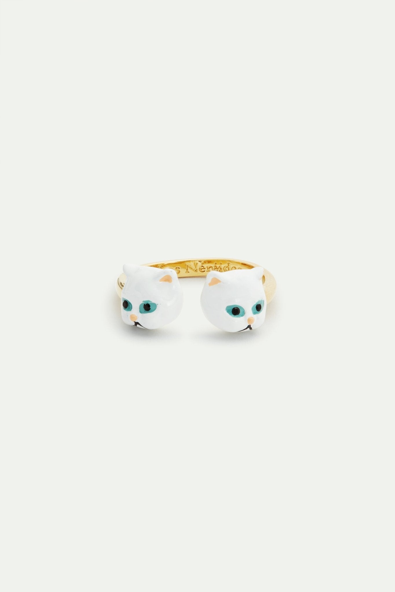 White cats adjustable ring | AVLA6021 - Les Nereides