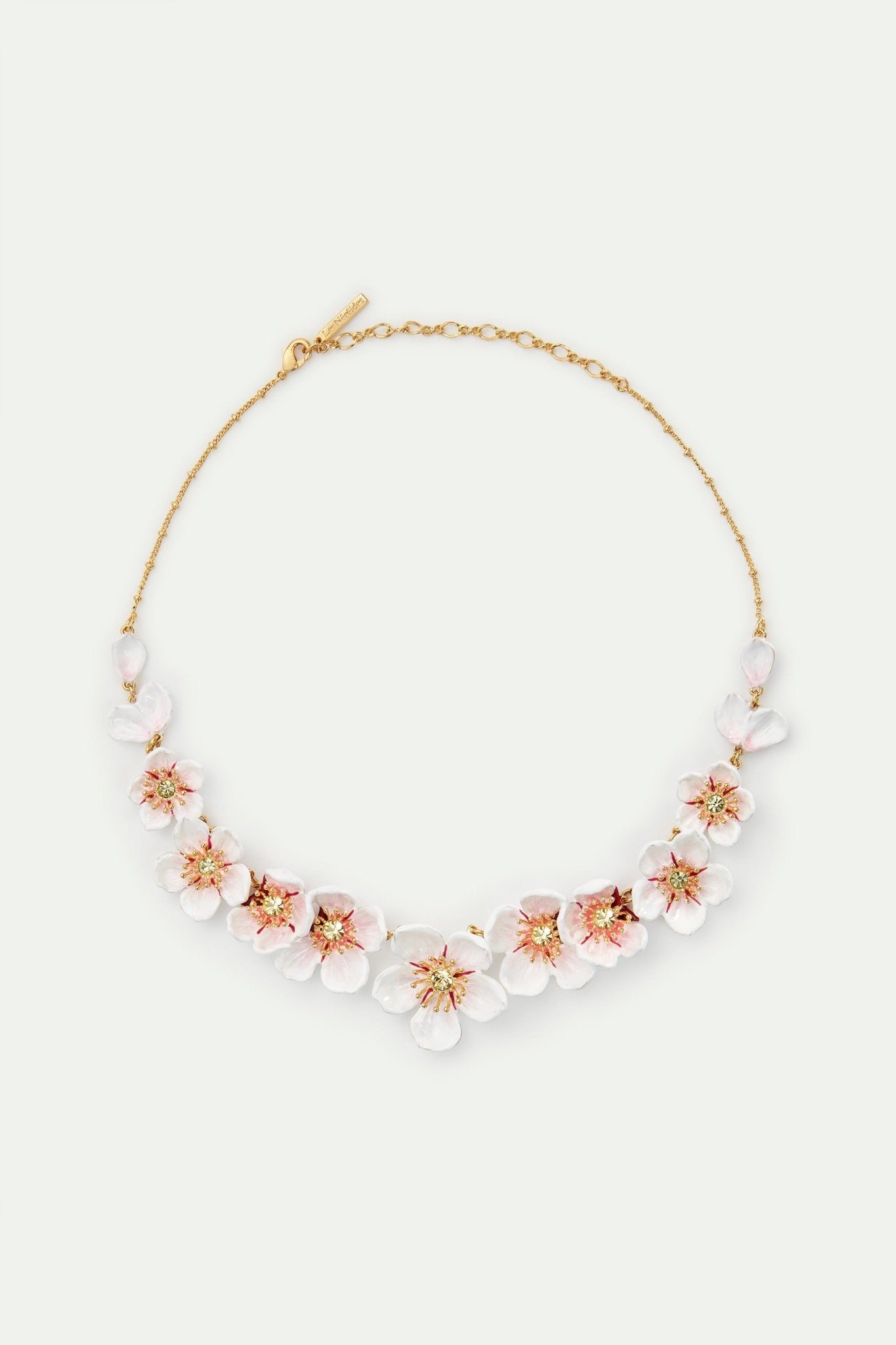 White Cherry Blossom Statement Necklace | AVHA3011 - Les Nereides