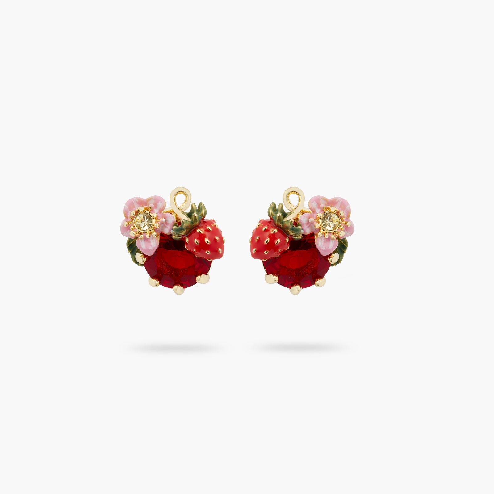 Wild Strawberry And Red Stone Earrings | ATBG1041 - Les Nereides