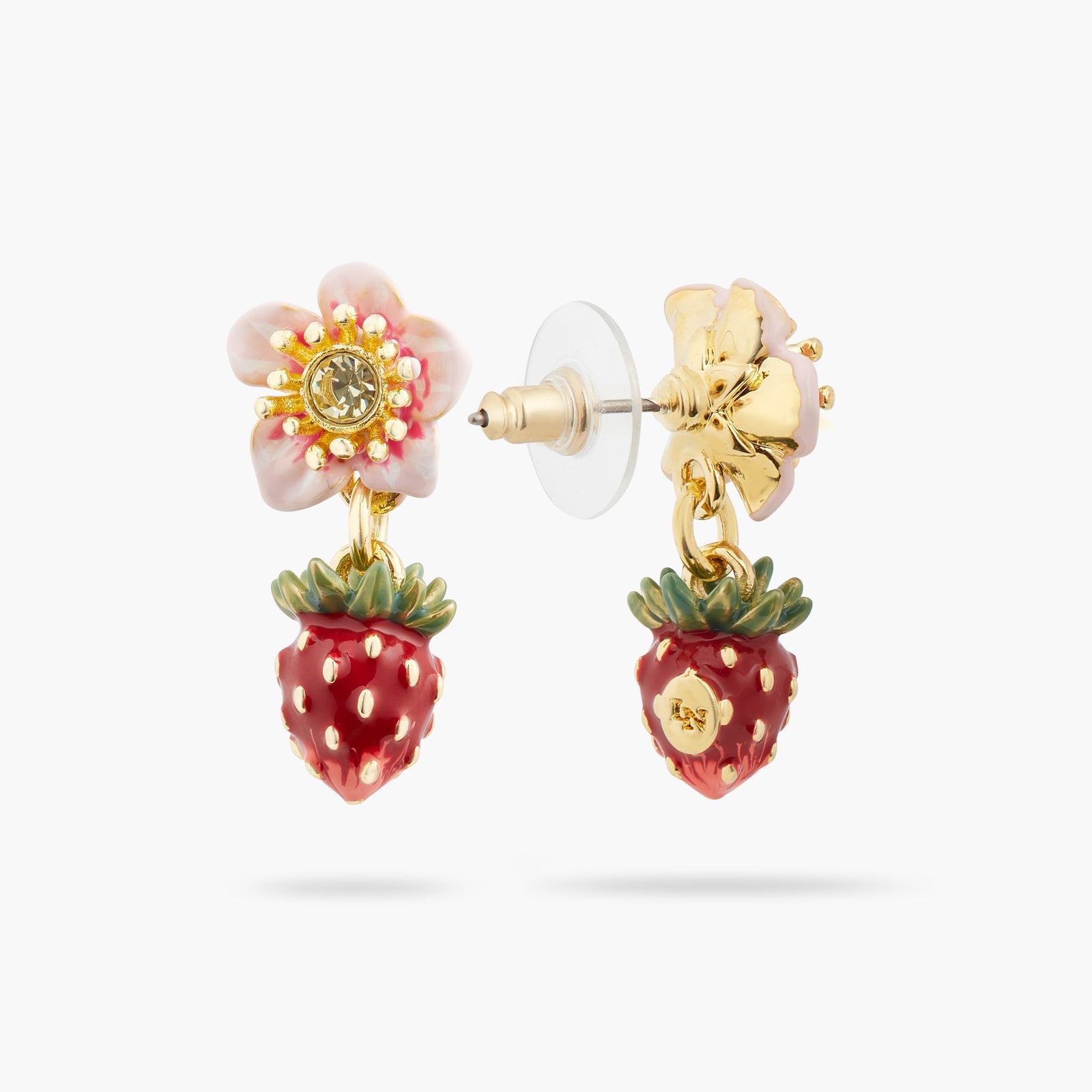 Wild Strawberry And Rose Earrings | ATBG1051 - Les Nereides
