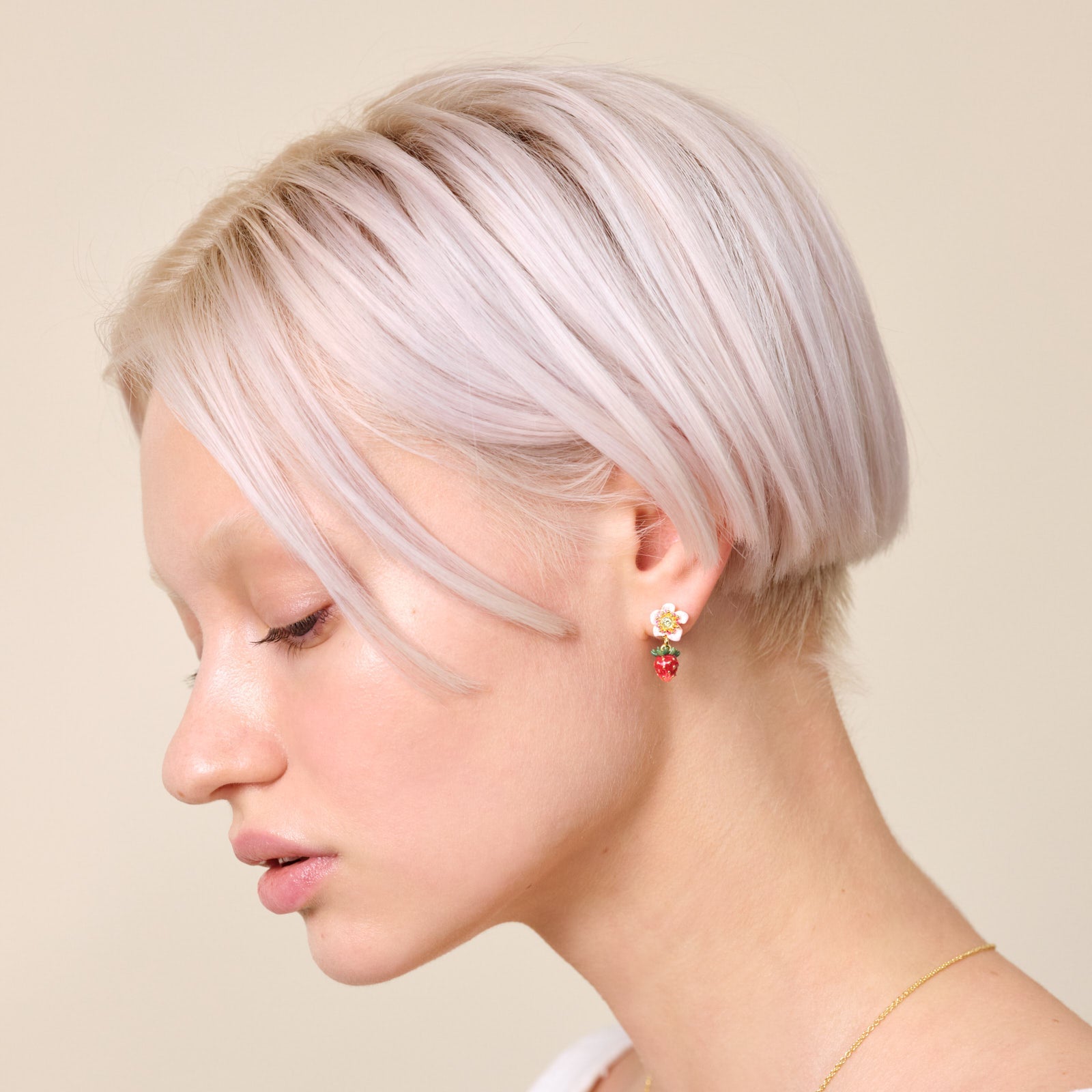 Wild Strawberry And Rose Earrings | ATBG1051 - Les Nereides