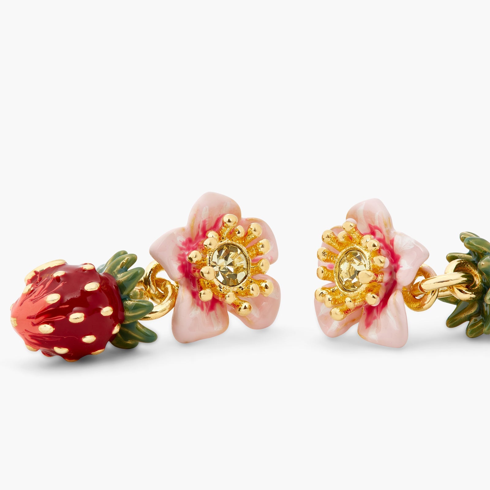 Wild Strawberry And Rose Earrings | ATBG1051 - Les Nereides