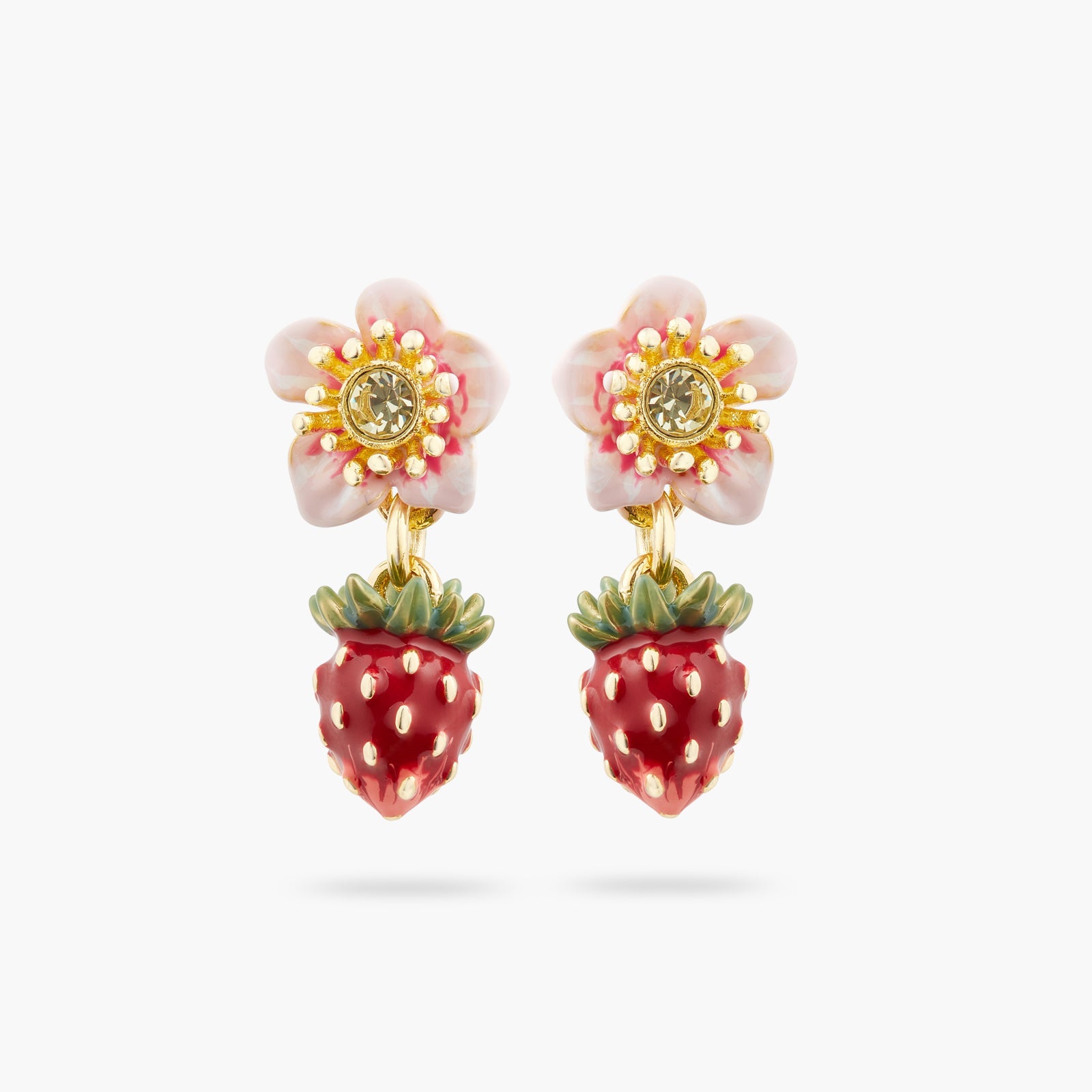 Wild Strawberry And Rose Earrings | ATBG1051 - Les Nereides