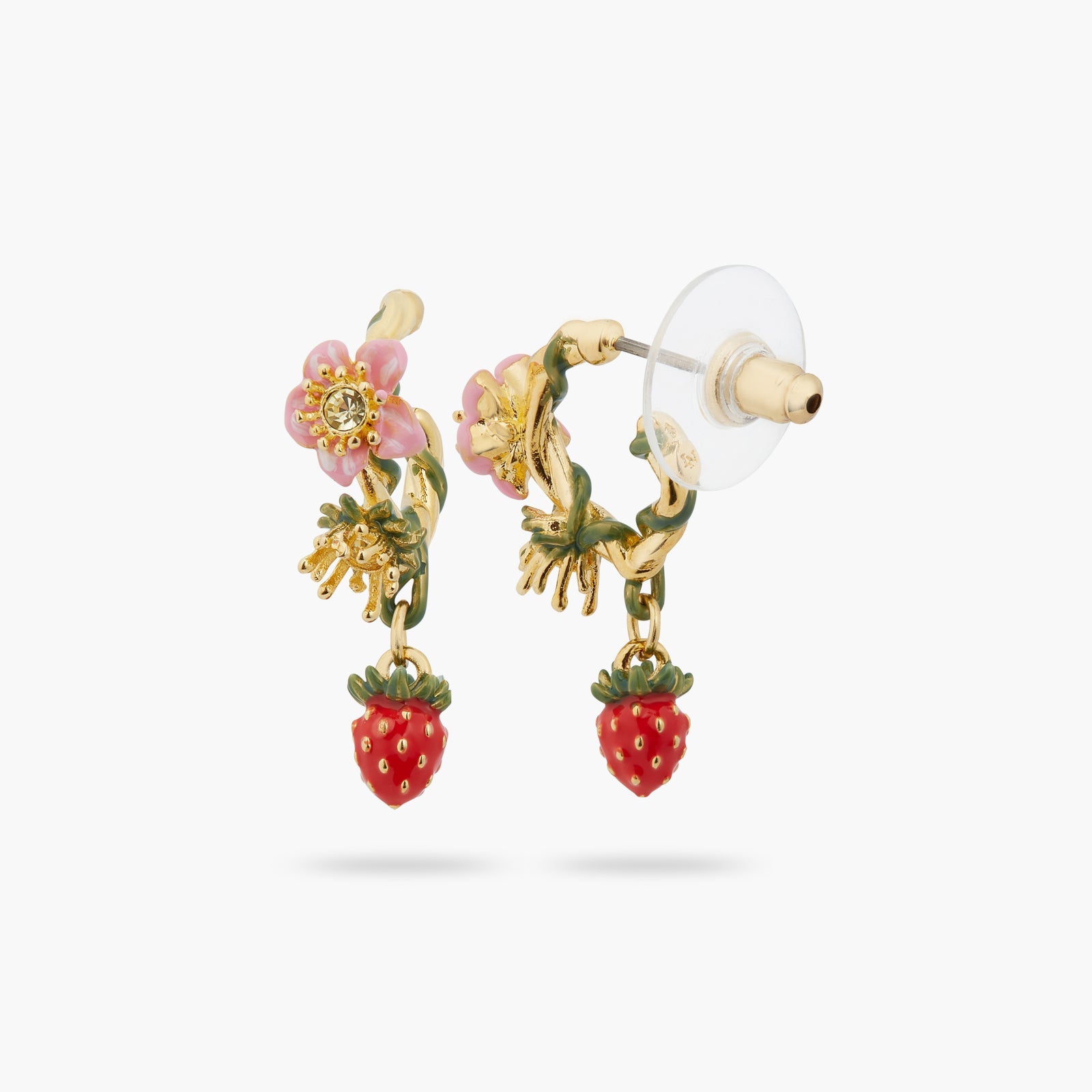 Wild Strawberry Hoop Earrings | ATBG1031 - Les Nereides