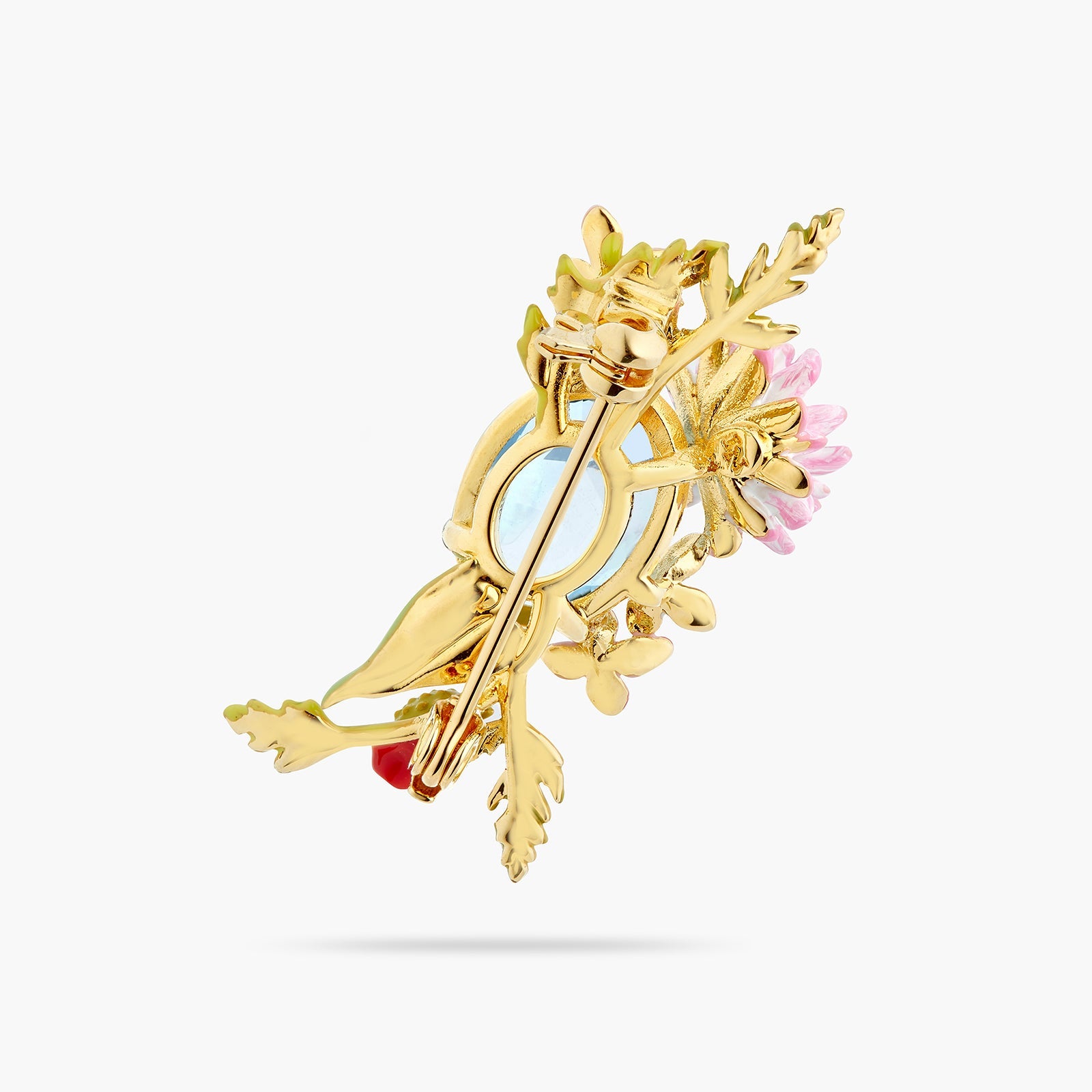 Wildflower And Blue Stone Brooch | ATPO5011 - Les Nereides