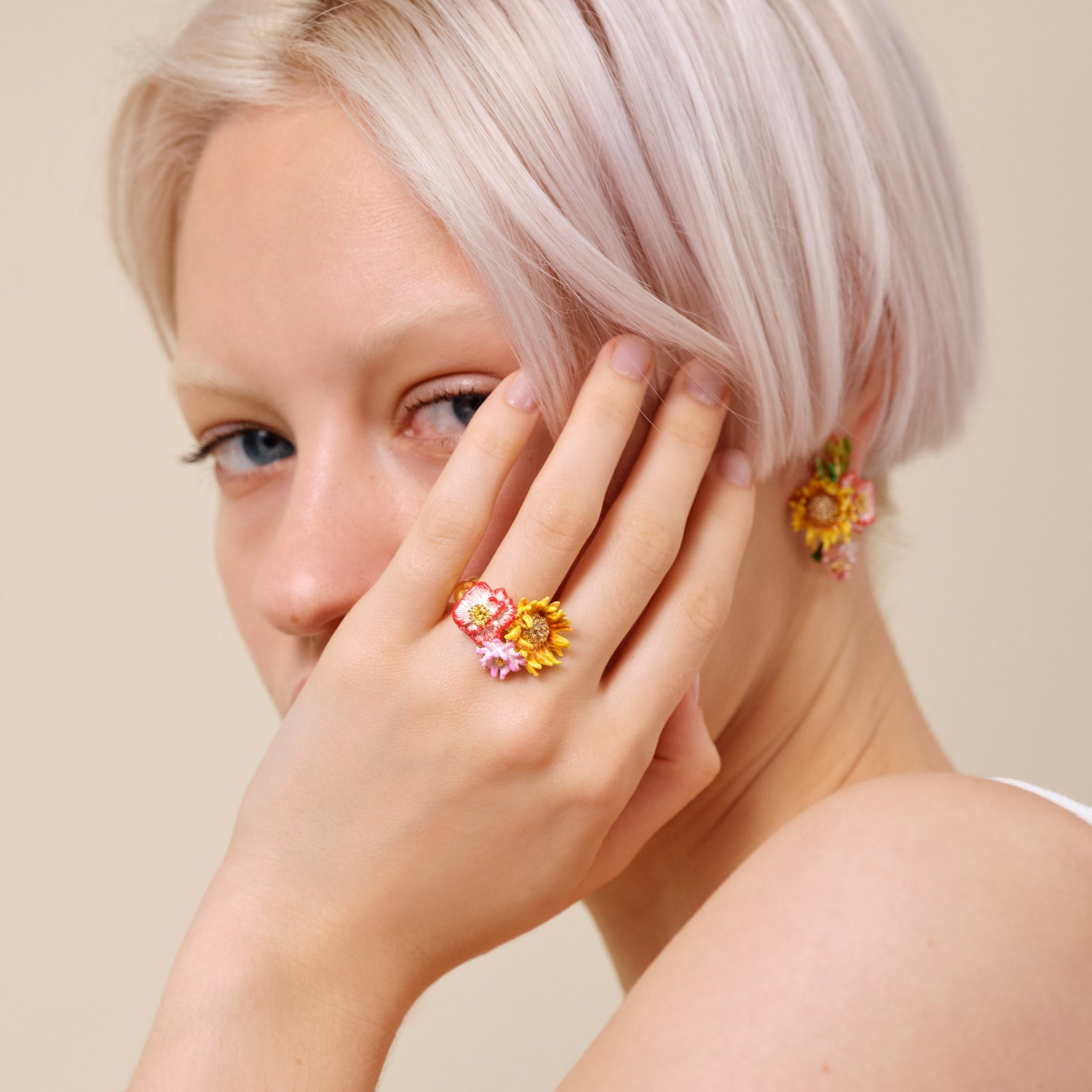 Wildflower Cocktail Ring | ATPO6011 - Les Nereides