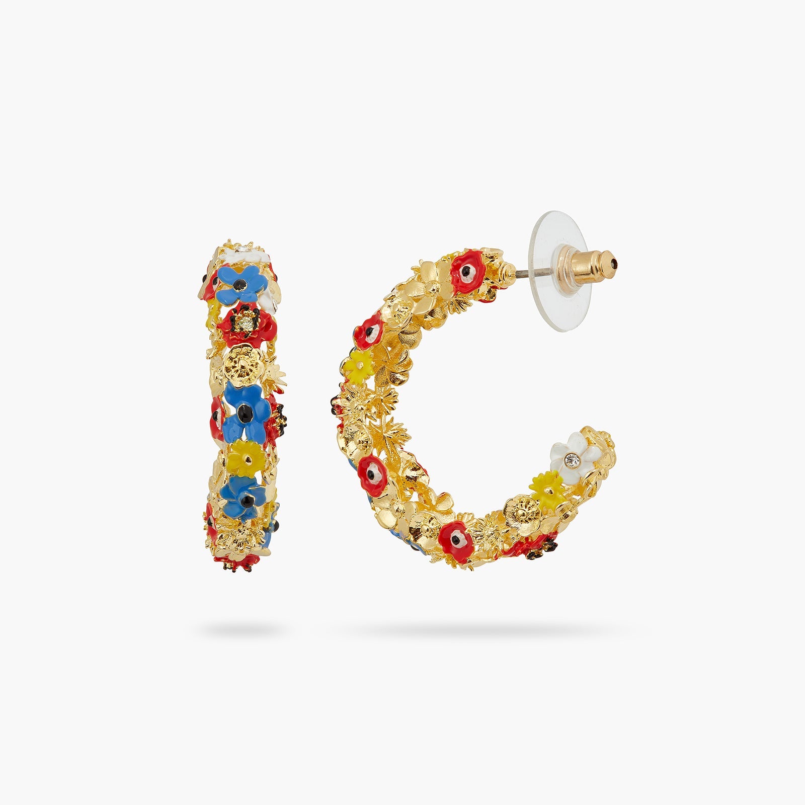 Wildflower Hoop Earrings | ATPO1071 - Les Nereides