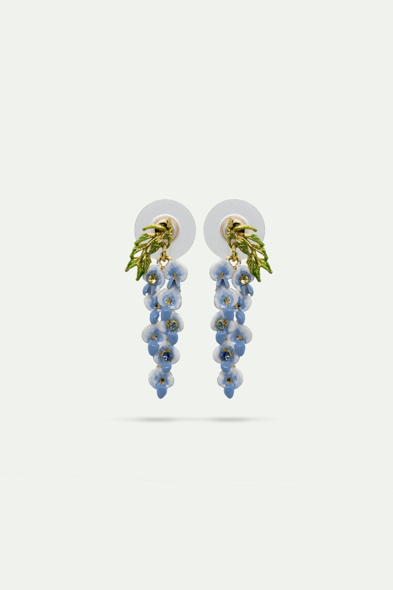 Wisteria And Crystal Earrings | AUOF1041 - Les Nereides
