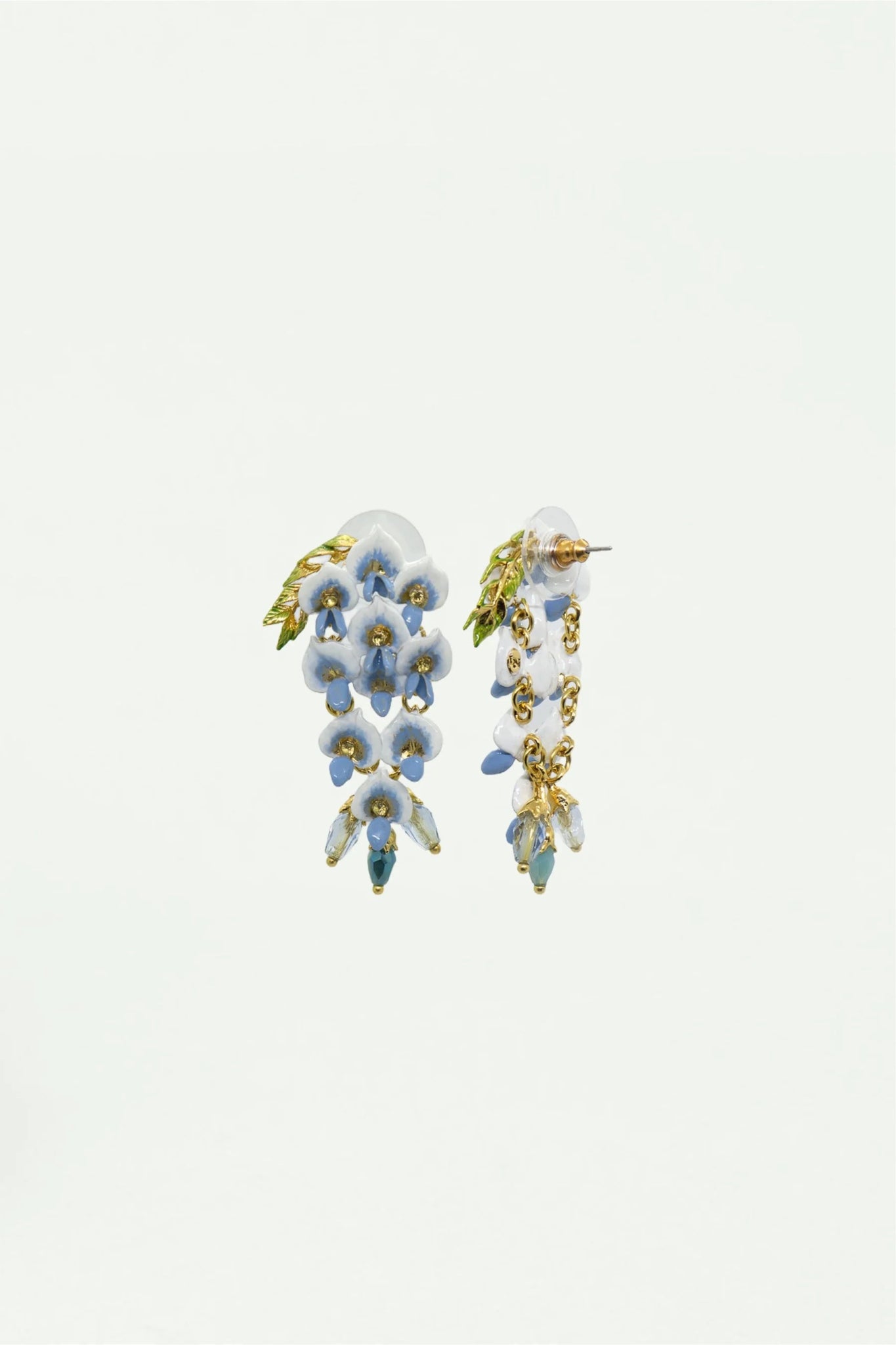 Wisteria And Faceted Crystal Bead Earrings | AUOF1021 - Les Nereides