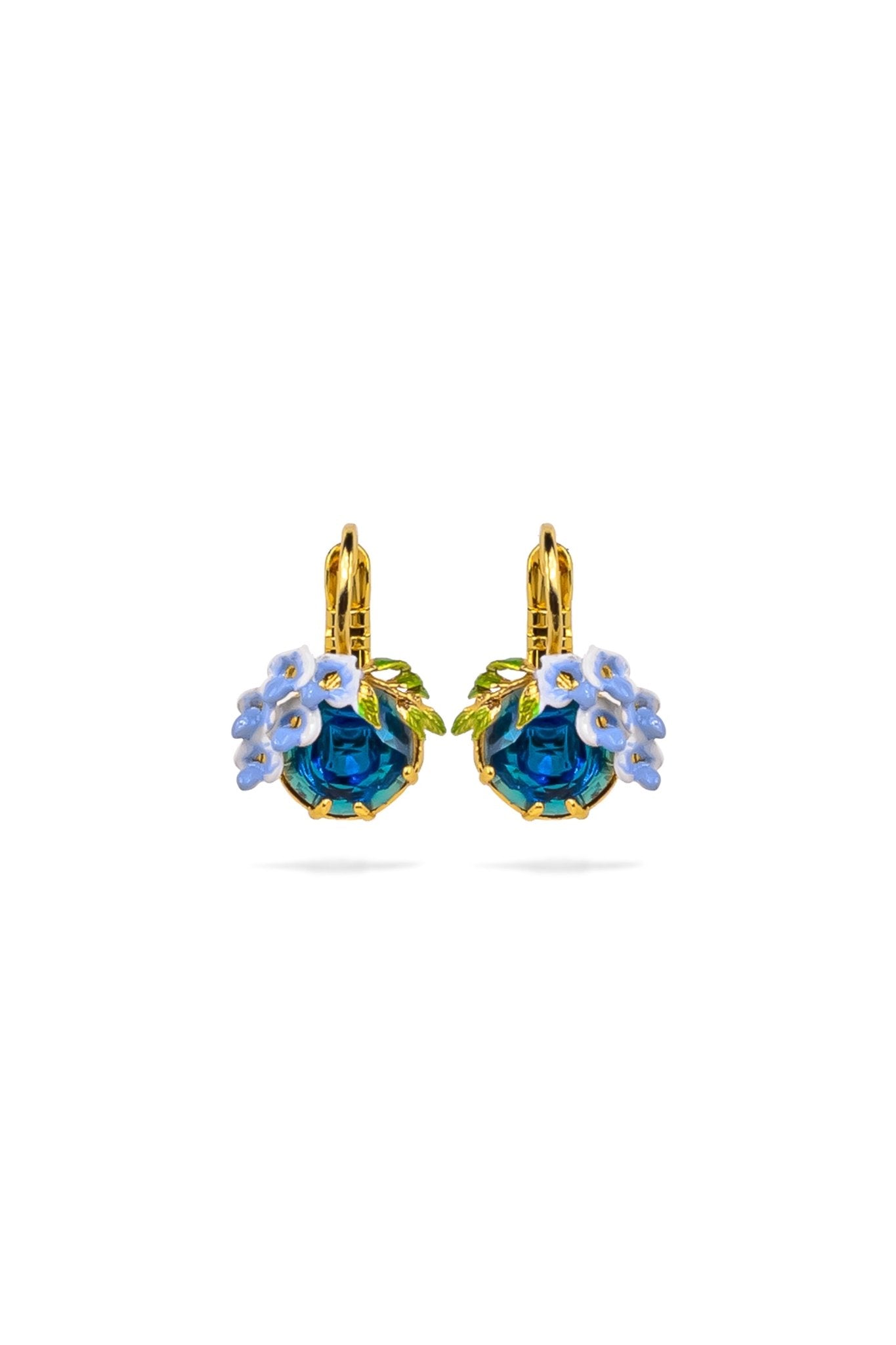 Wisteria And Faceted Crystal Bead Earrings | AUOF1031 - Les Nereides